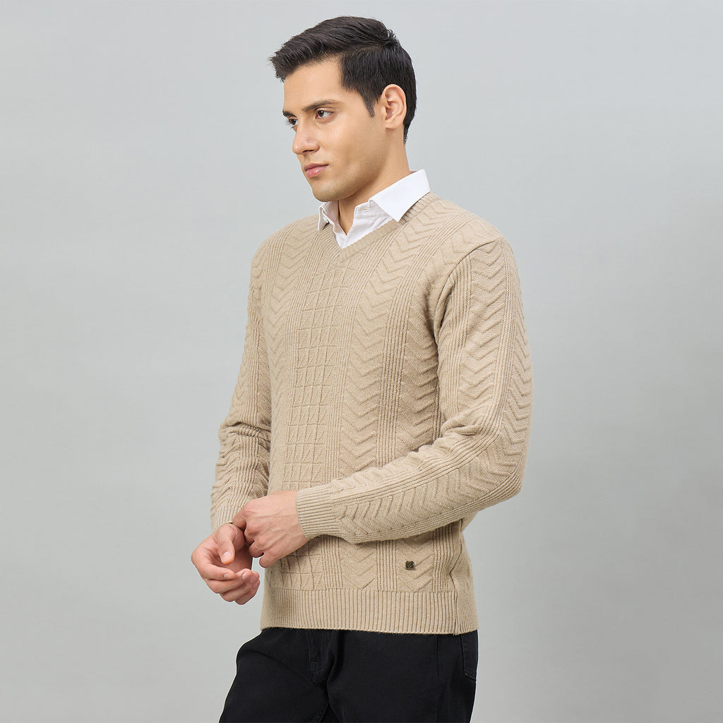 Duke Urban Men Full Sleeve V Neck Regular Sweater (SDS2353)