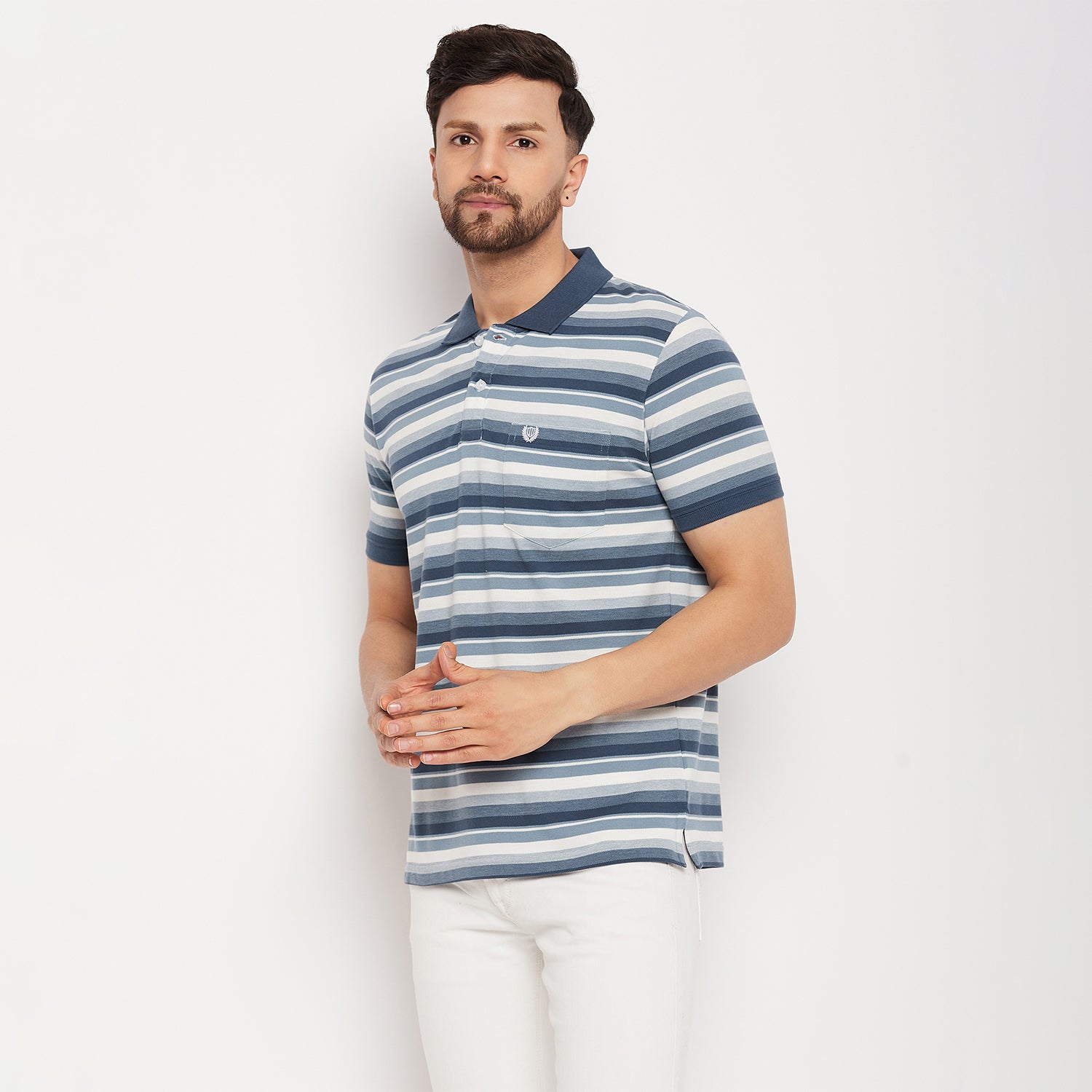 Duke Stardust Men Half Sleeve Polo Neck Cotton T-shirt (LF5846)