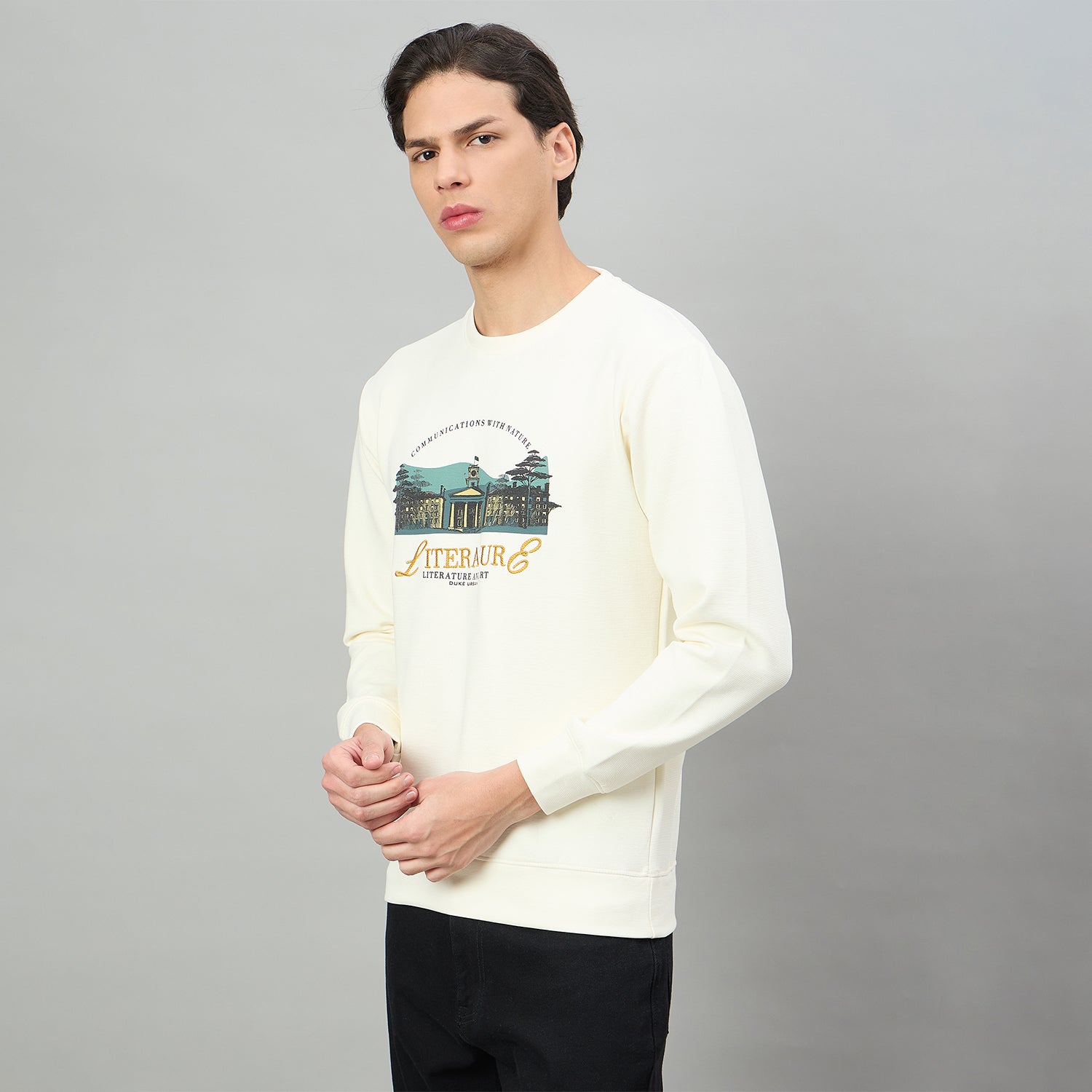 Duke Urban Men Round Neck Full Sleeve Regular Sweatshirt (LF6511)