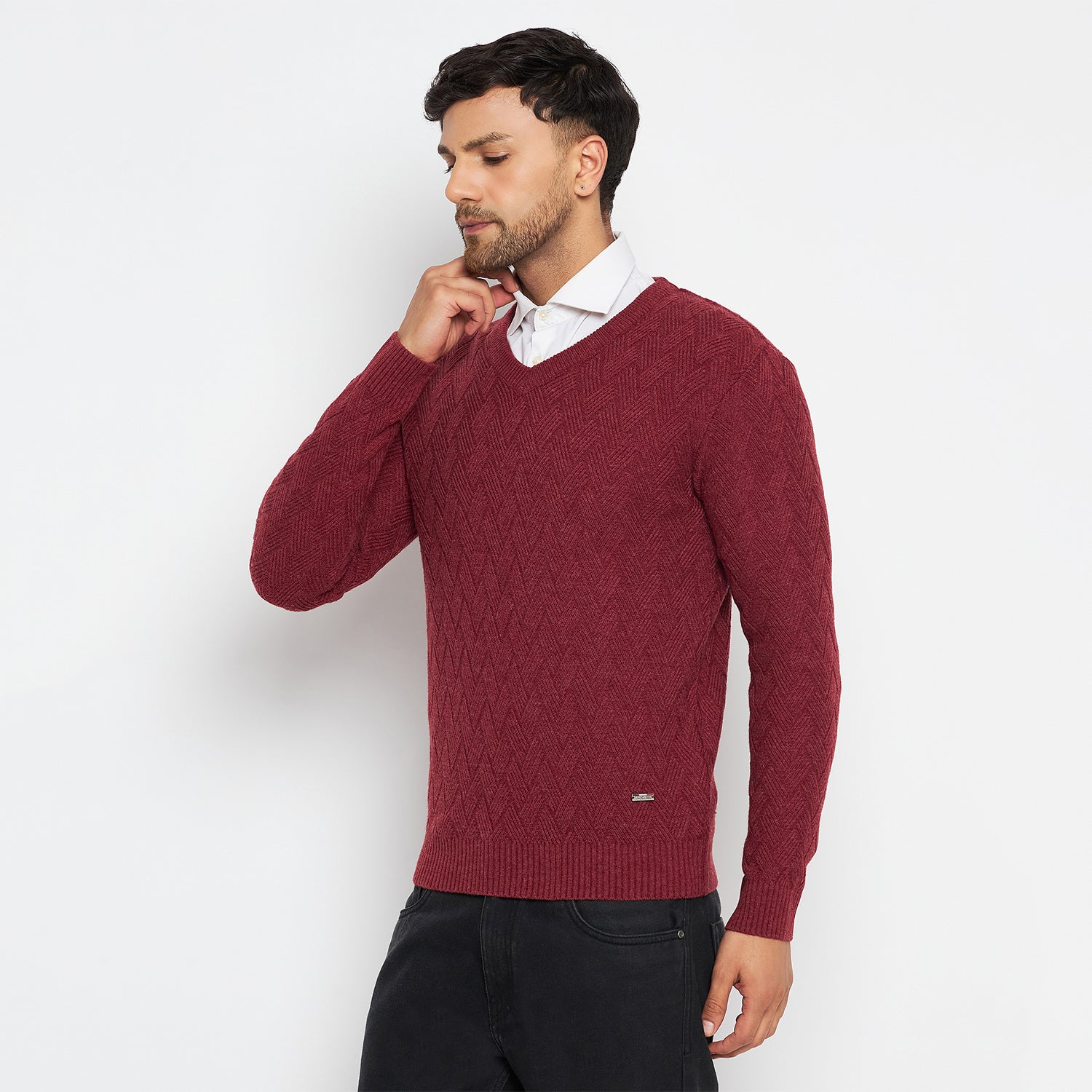 Duke Urban Men Full Sleeve V-Neck Sweater (SDS2047)