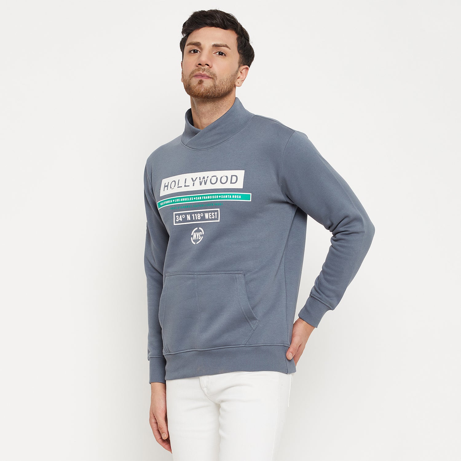 Duke Urban Men Cowl Neck Sweatshirt (LF6318)