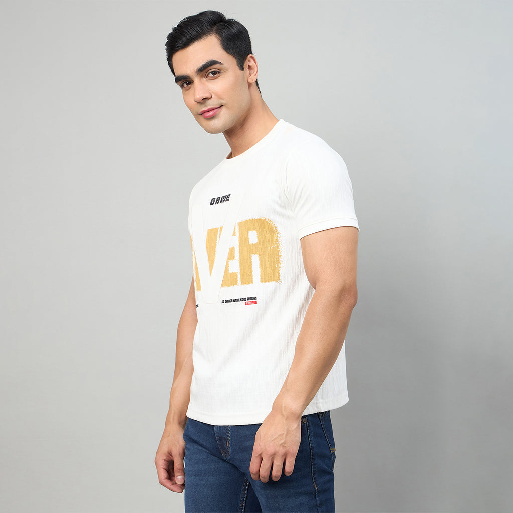 Duke Men Half Sleeve Cotton Smart Fit Casual T-shirt (LF7984)