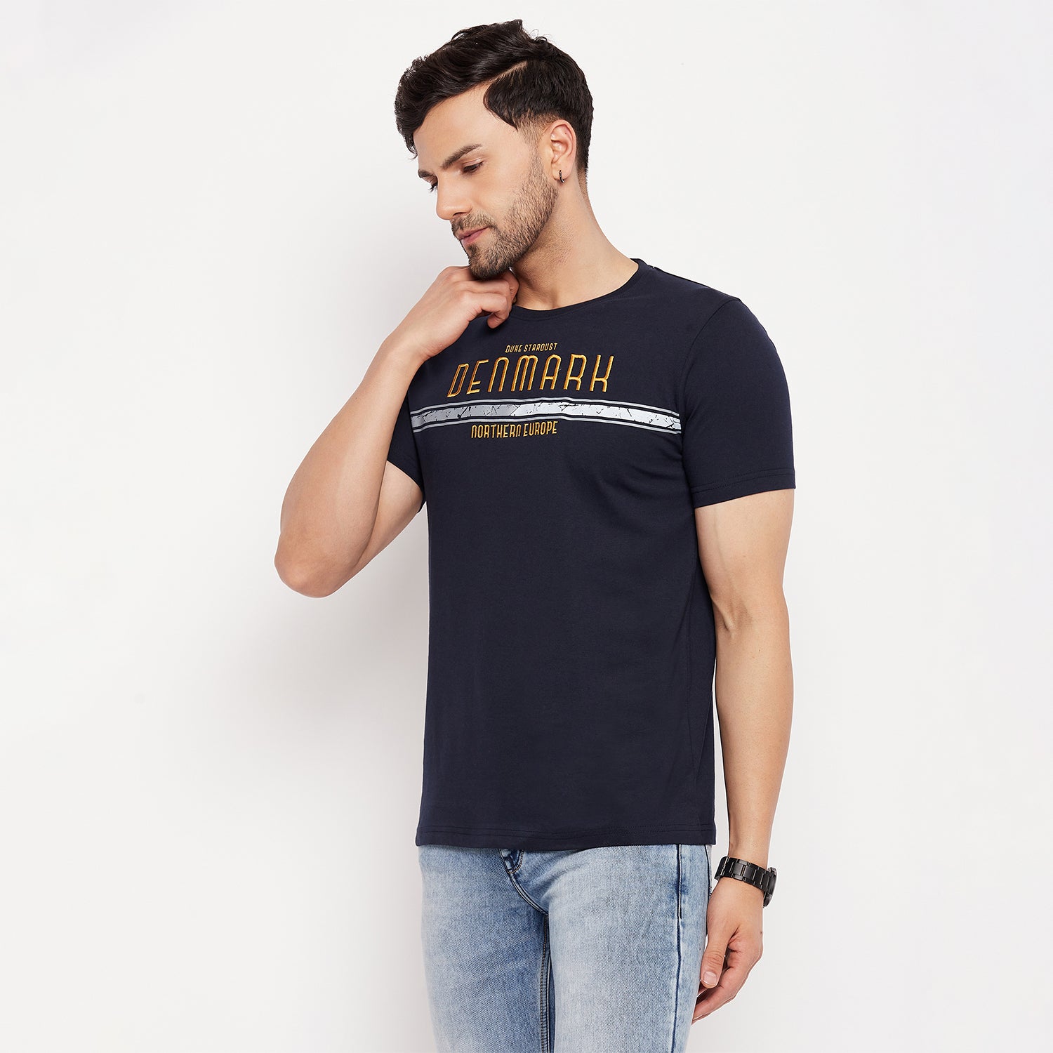 Duke Stardust Men Half Sleeve Round Neck Cotton T-shirt (LF5807)