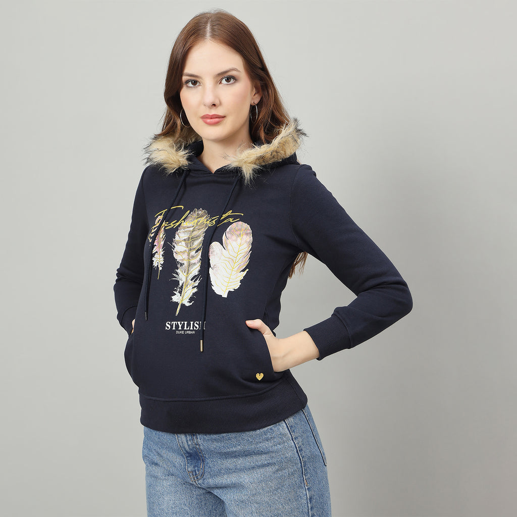 Duke Urban Women Hooded Regular Sweatshirt (LFX957)