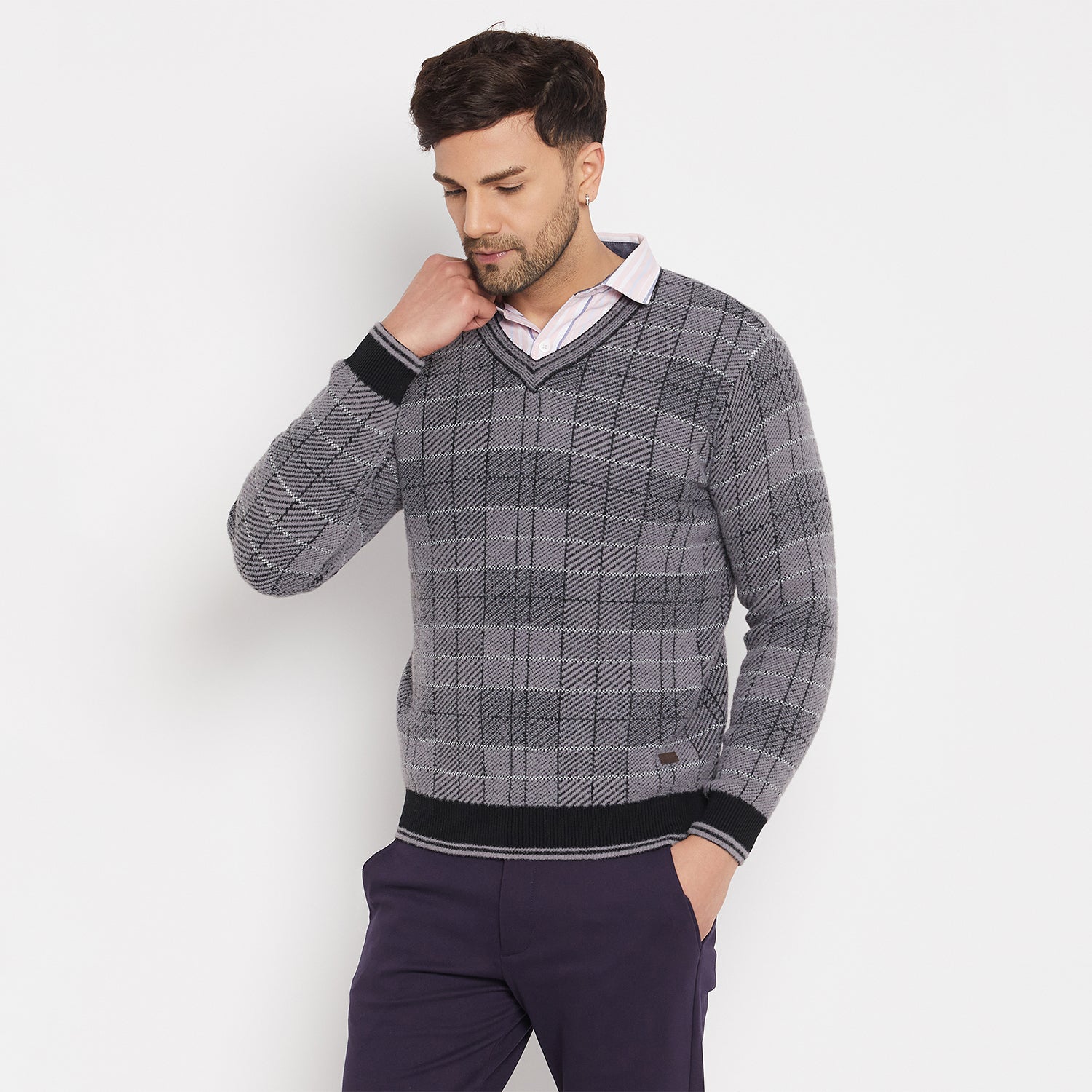 Duke Urban Men Full Sleeve V-Neck Sweater (SDS2126)