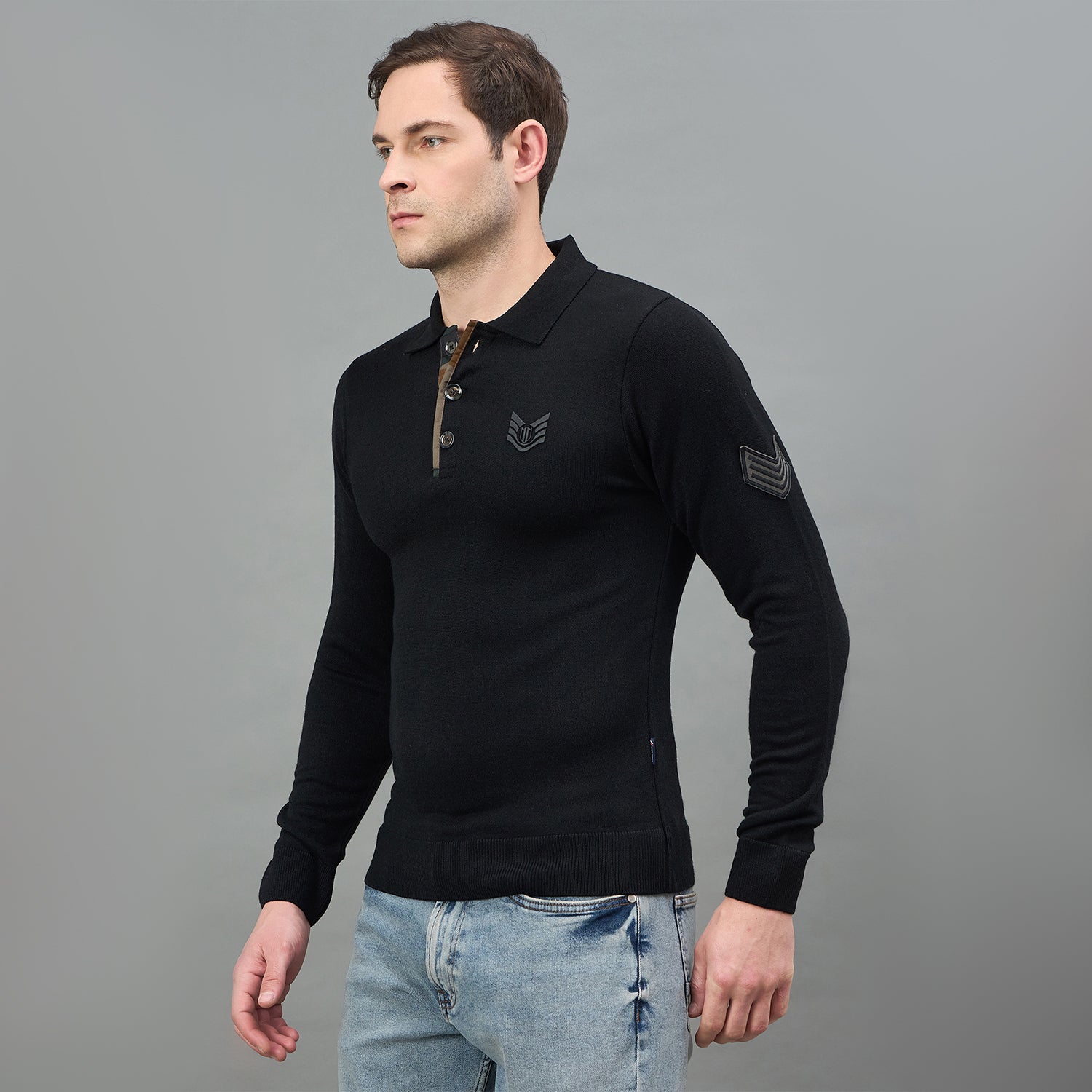 Duke Urban Men Full Sleeve Collared Neck Sweater (SDS2229R)