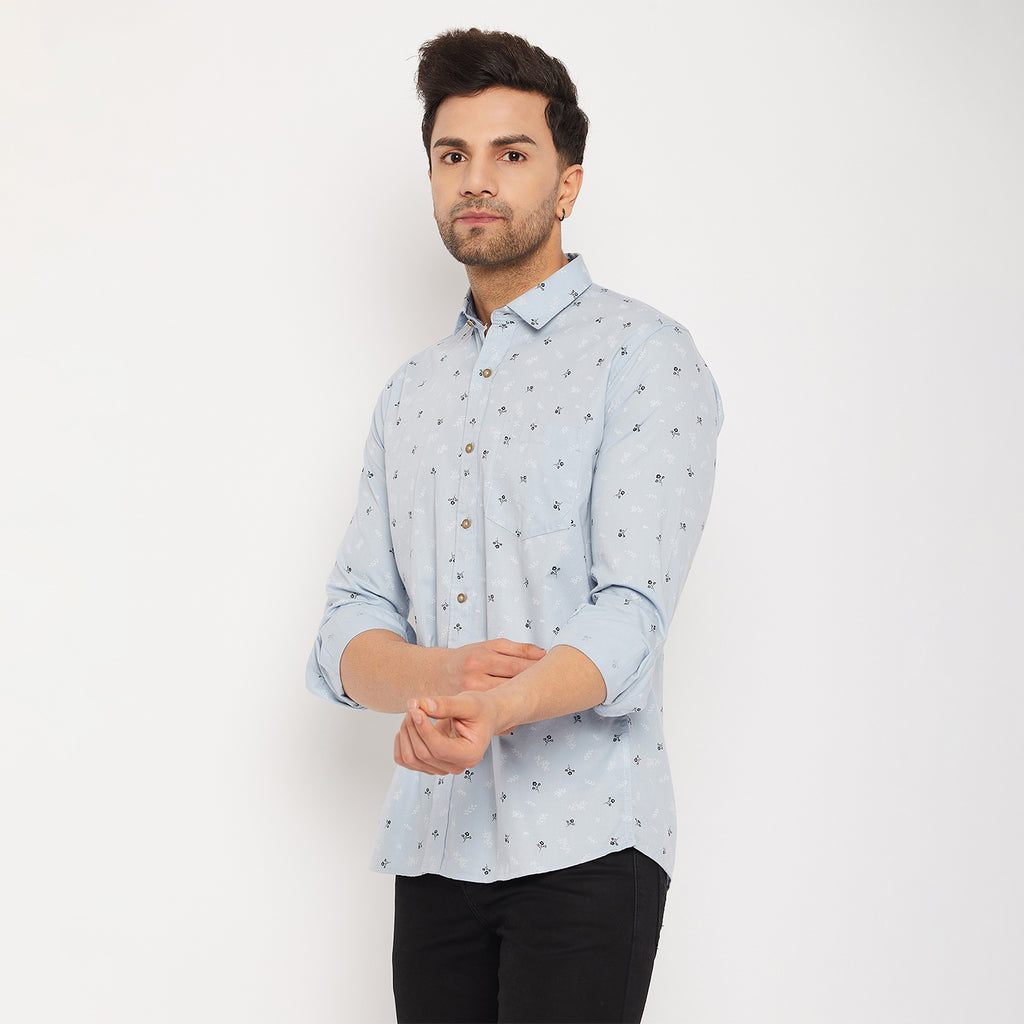 Duke Men Stardust Cotton Full Sleeve Shirt (SDO8PRTG)