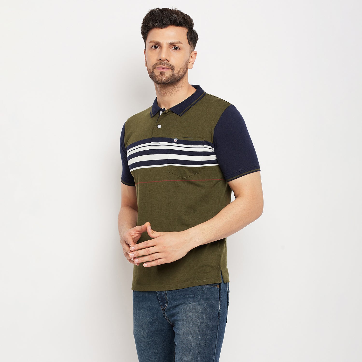 Duke Stardust Men Half Sleeve Polo Neck Cotton T-shirt (LF5721)