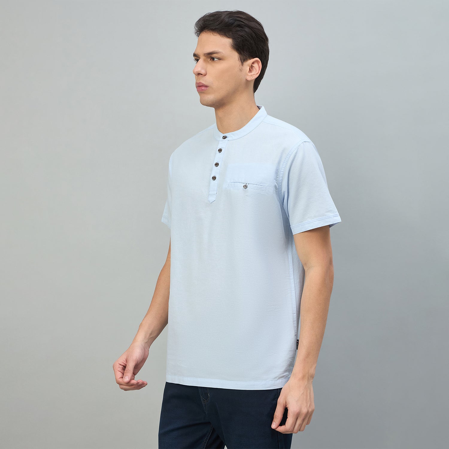 Duke Urban Men Solid Half Sleeve Casual Slim fit Tshirt (LF7625)