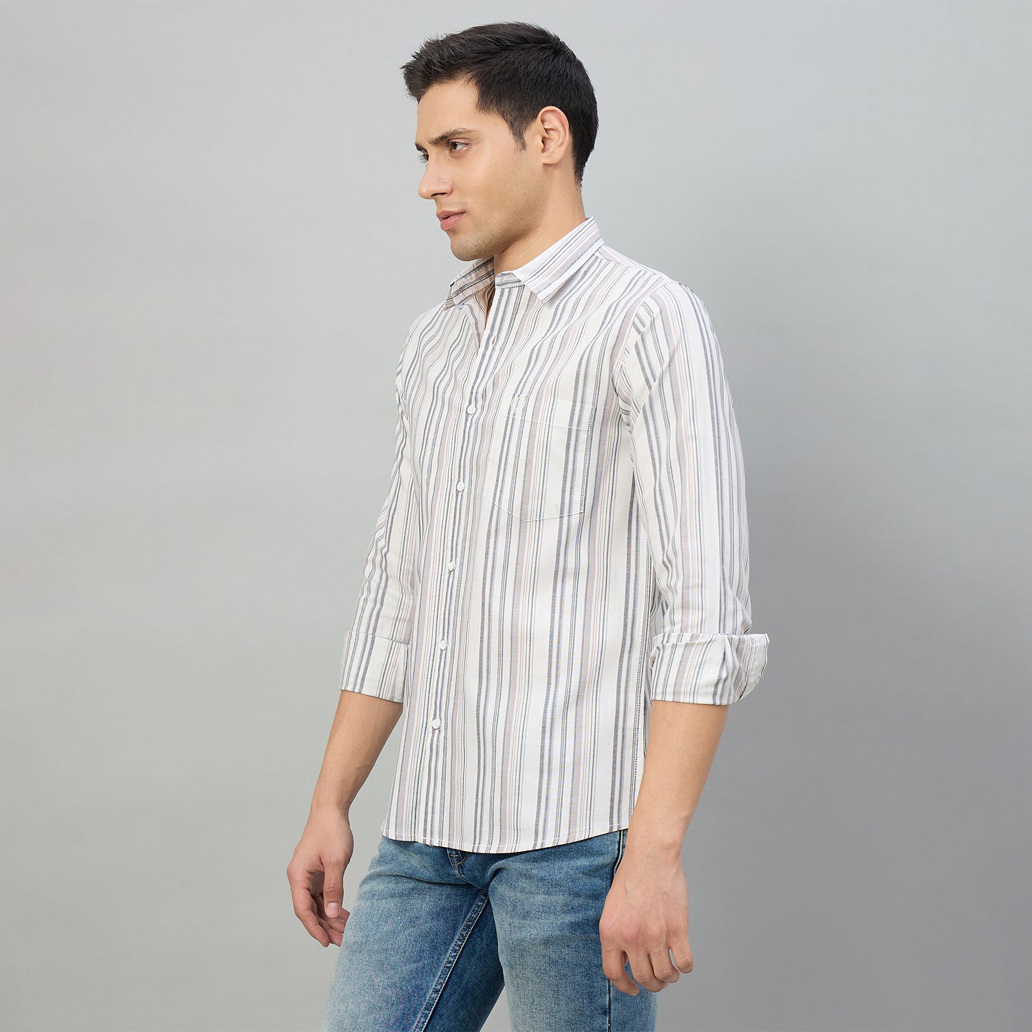 Duke Men Slim Fit Full Sleeve Oxford Cotton Shirt (SDO6STC)