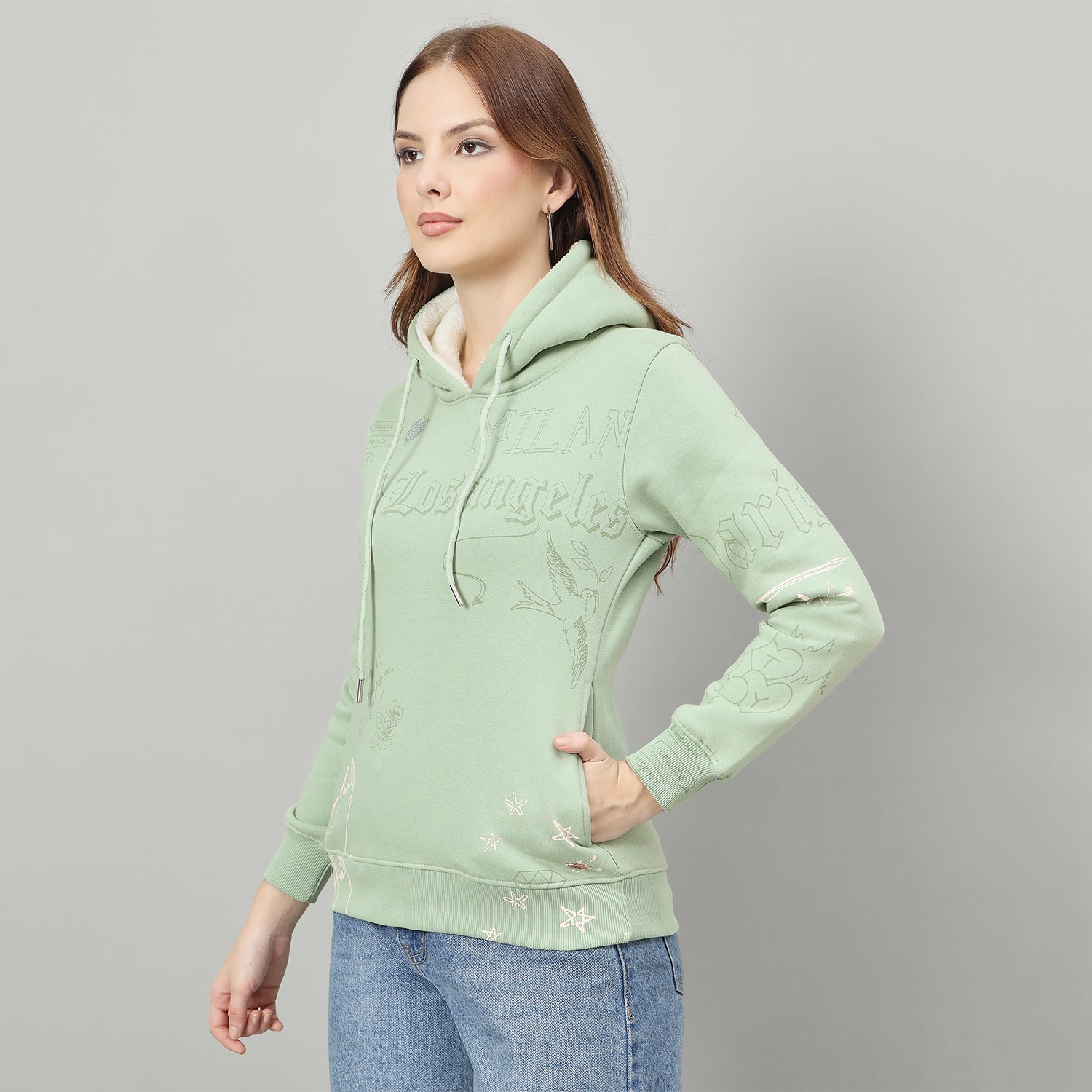 Duke Urban Women Hooded Regular Sweatshirt (LFX962)