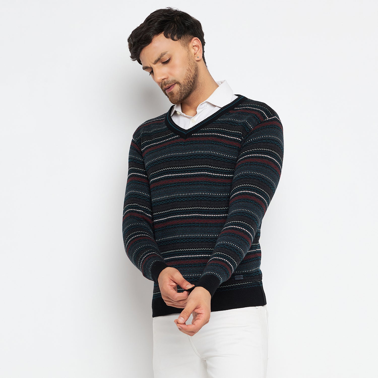 Duke Urban Men Full Sleeve V Neck Sweater (SDS2051)