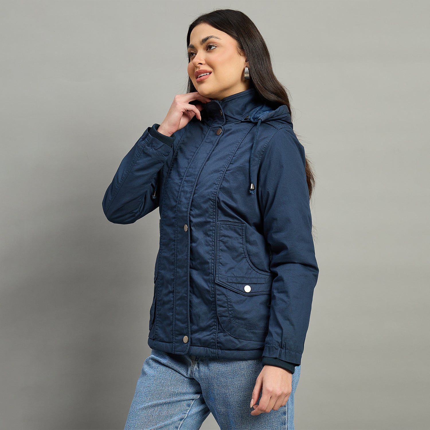 Duke Urban Women Short Style Full Sleeve Hooded Jacket (SDZ4153)