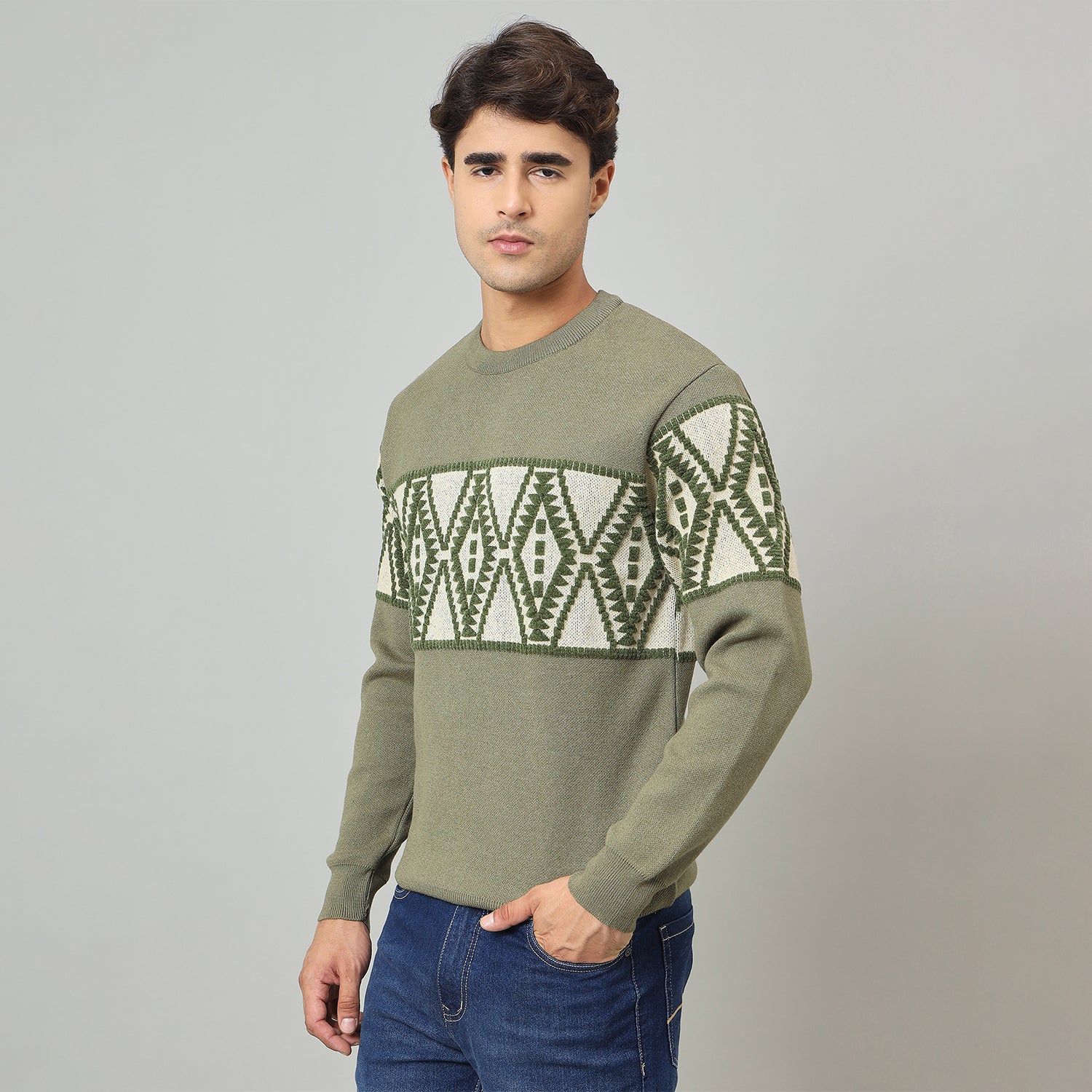 Duke Urban Men Full Sleeve Classic round neck sweater (SDS2267)