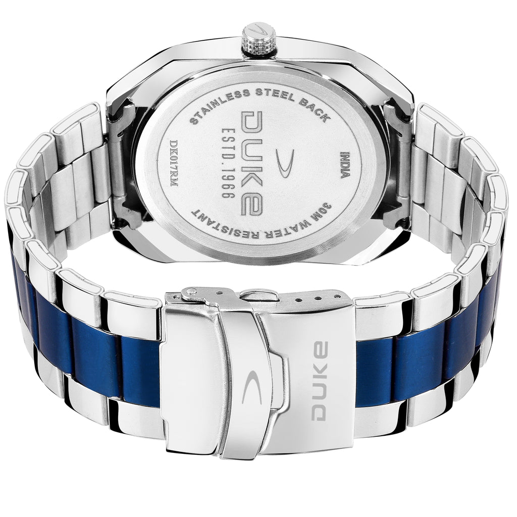 Duke Solid Stainless Steel Strap Chronograph Men Watch Blue Dial (DK017RM02C)