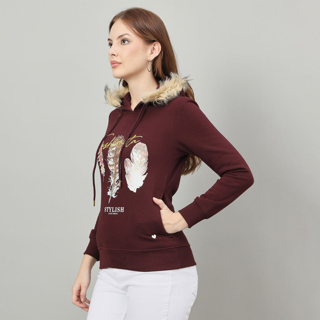 Duke Urban Women Hooded Regular Sweatshirt (LFX957)