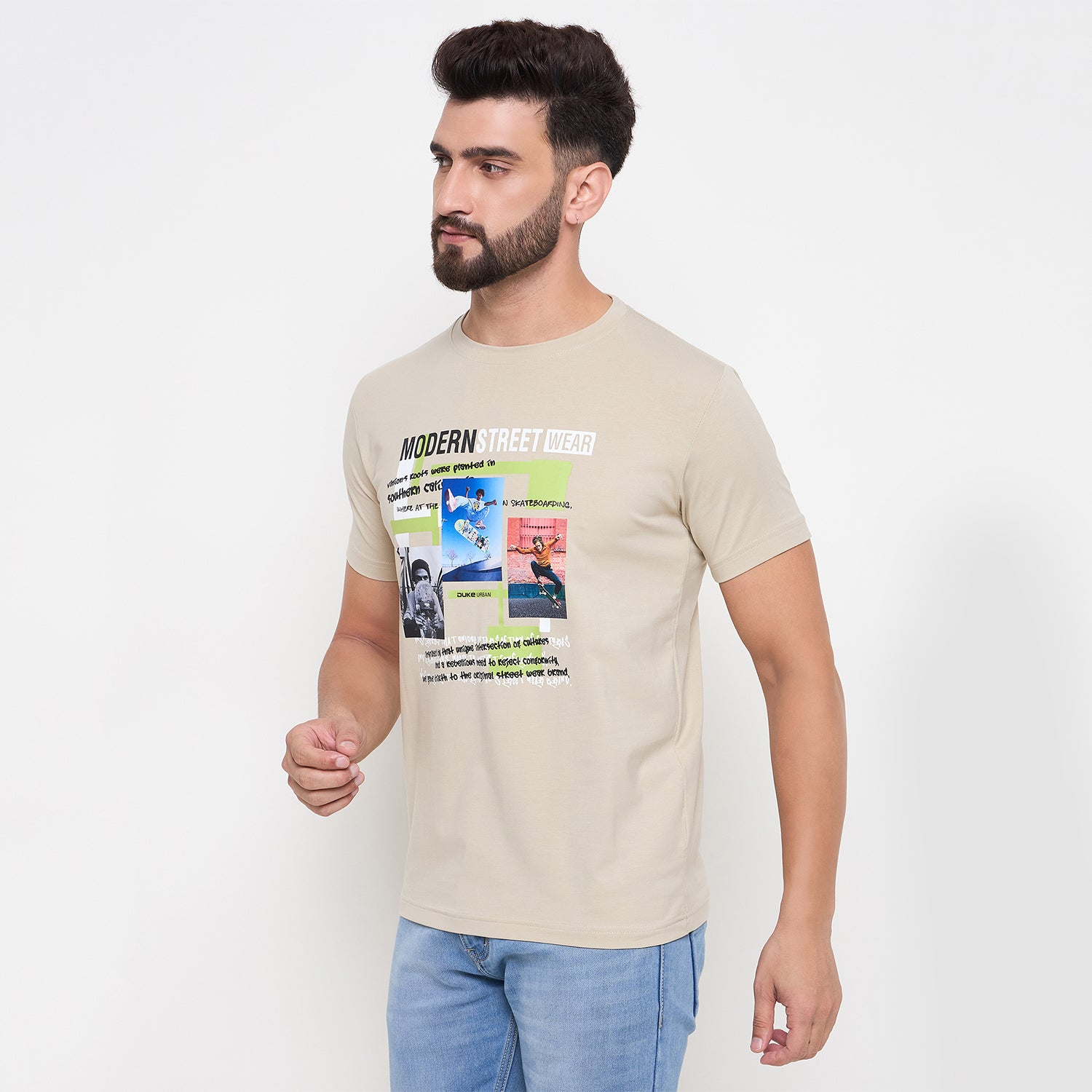 Duke Urban Men Half Sleeve Cotton Tshirt (LF7219)