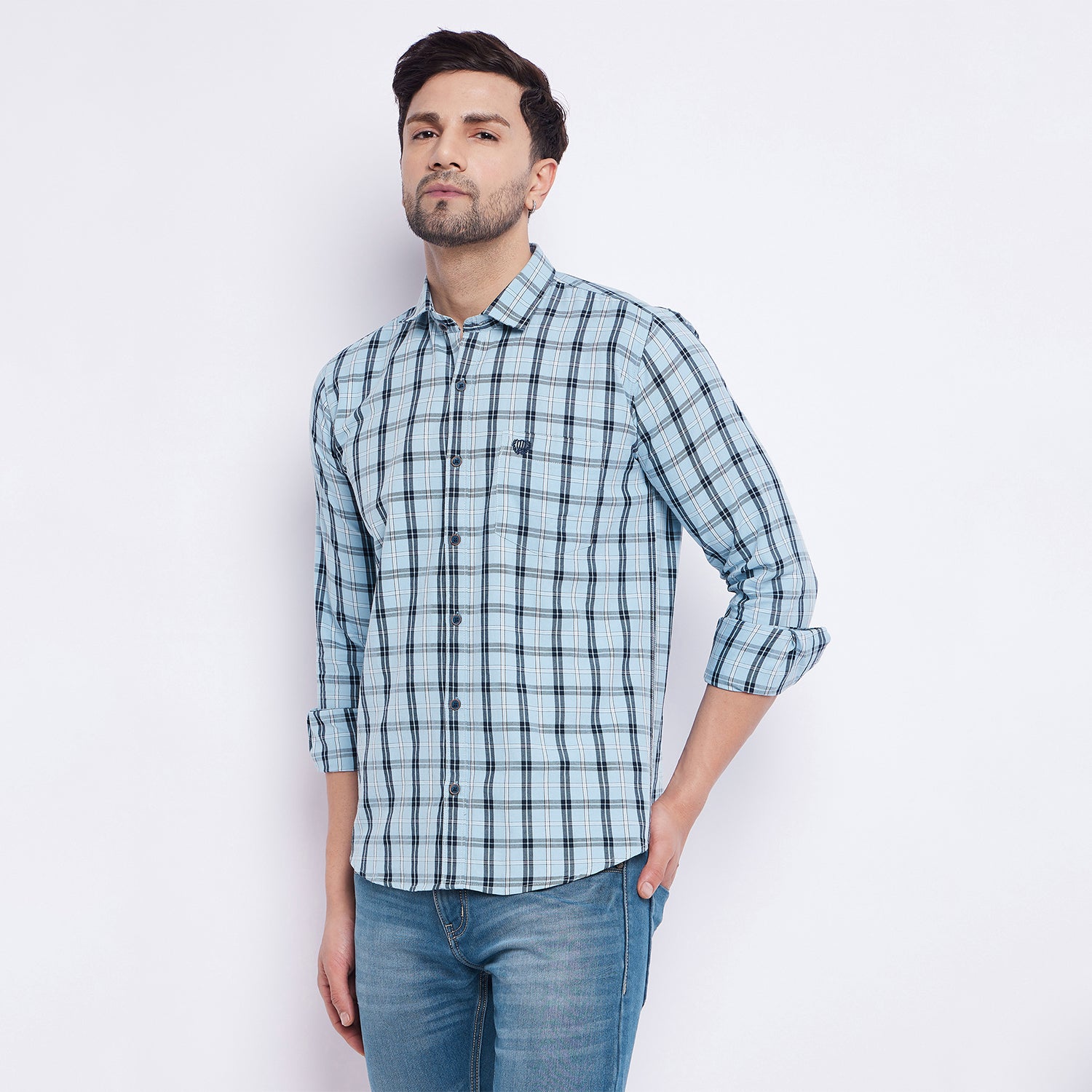 Duke Stardust Men Full Sleeve Cotton Shirt (SDO6CKB)