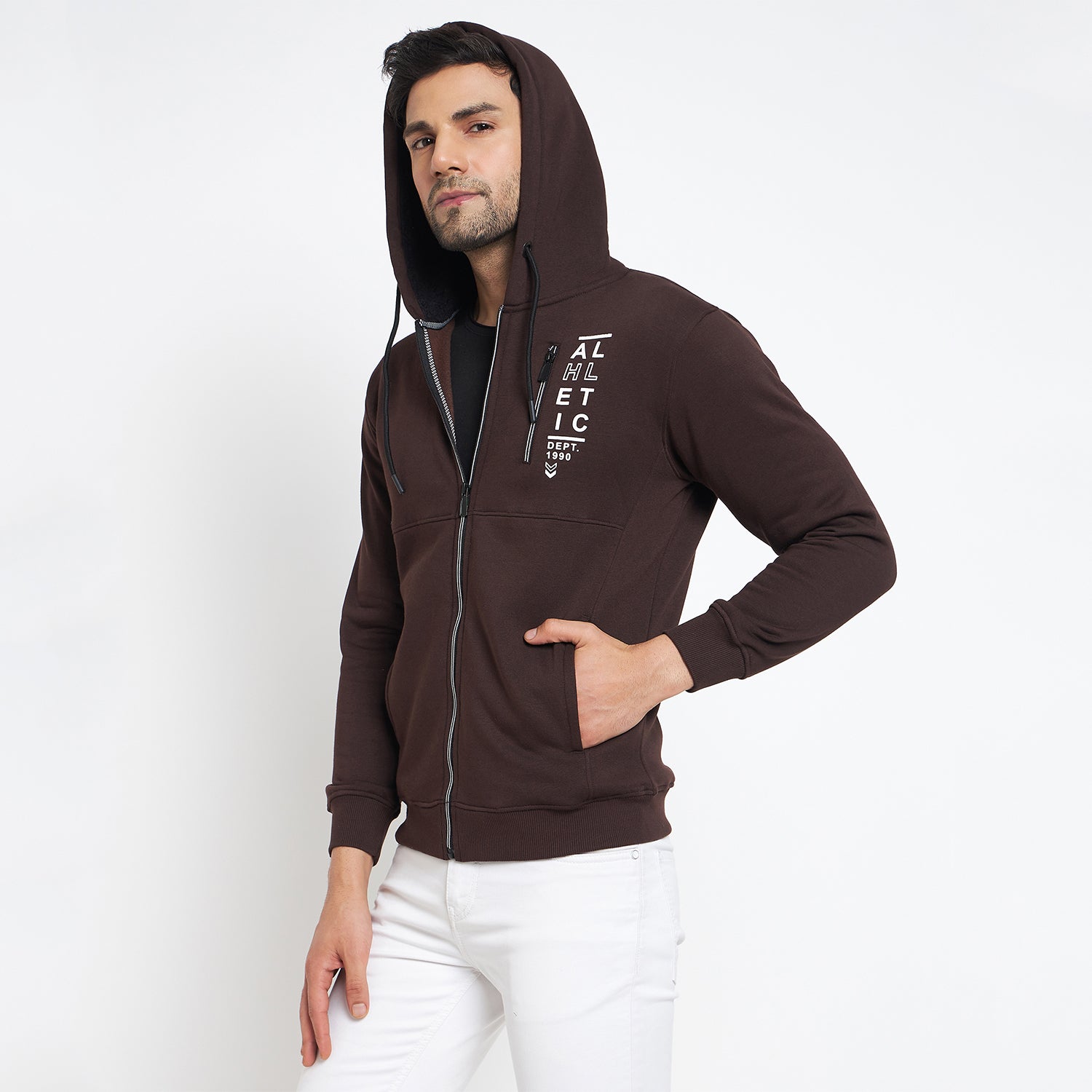 Duke Urban Men Hooded Zipper Sweatshirt (LF6261)