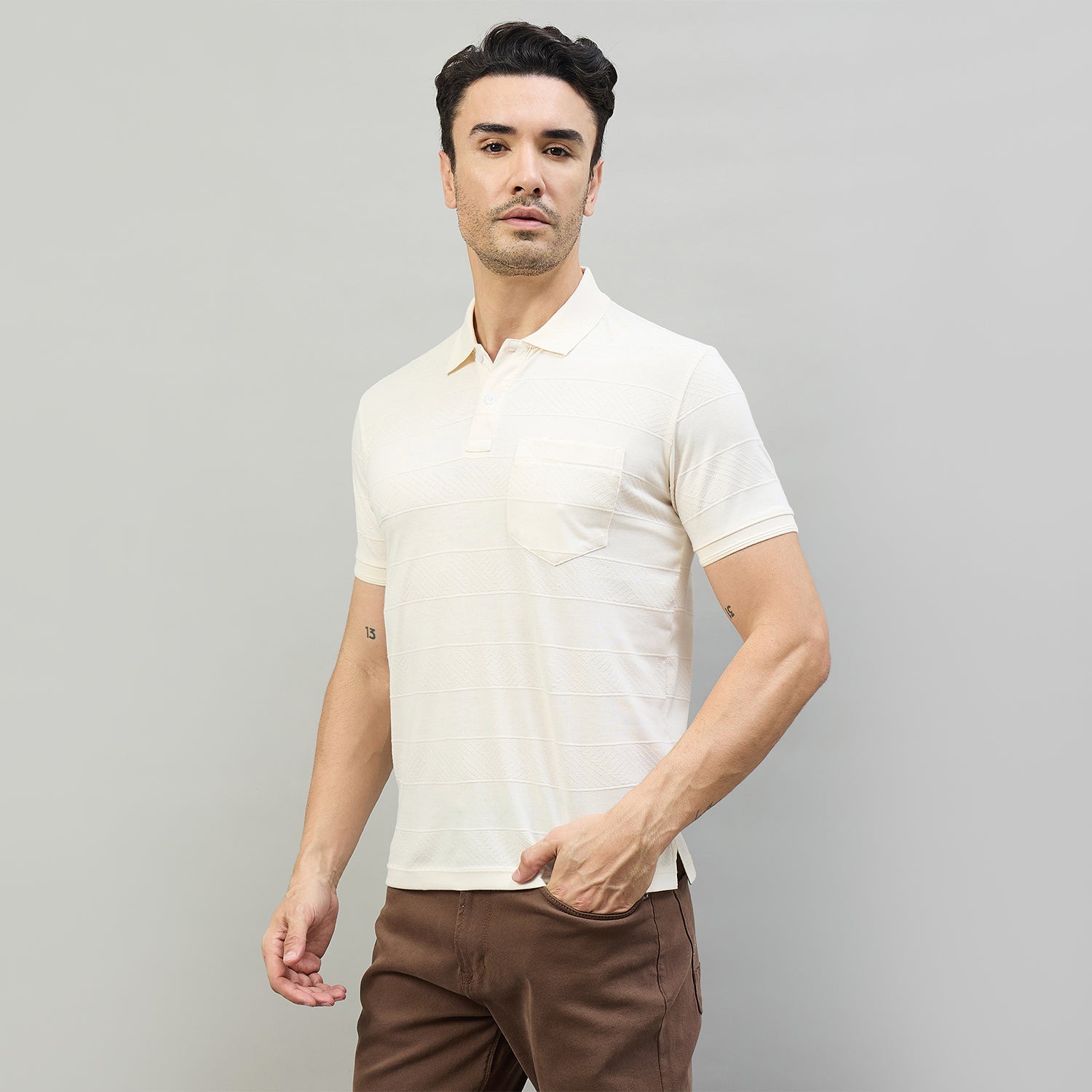 Duke Urban Men Half Sleeve Cotton Regular Fit Casual T-shirt (LF7965)