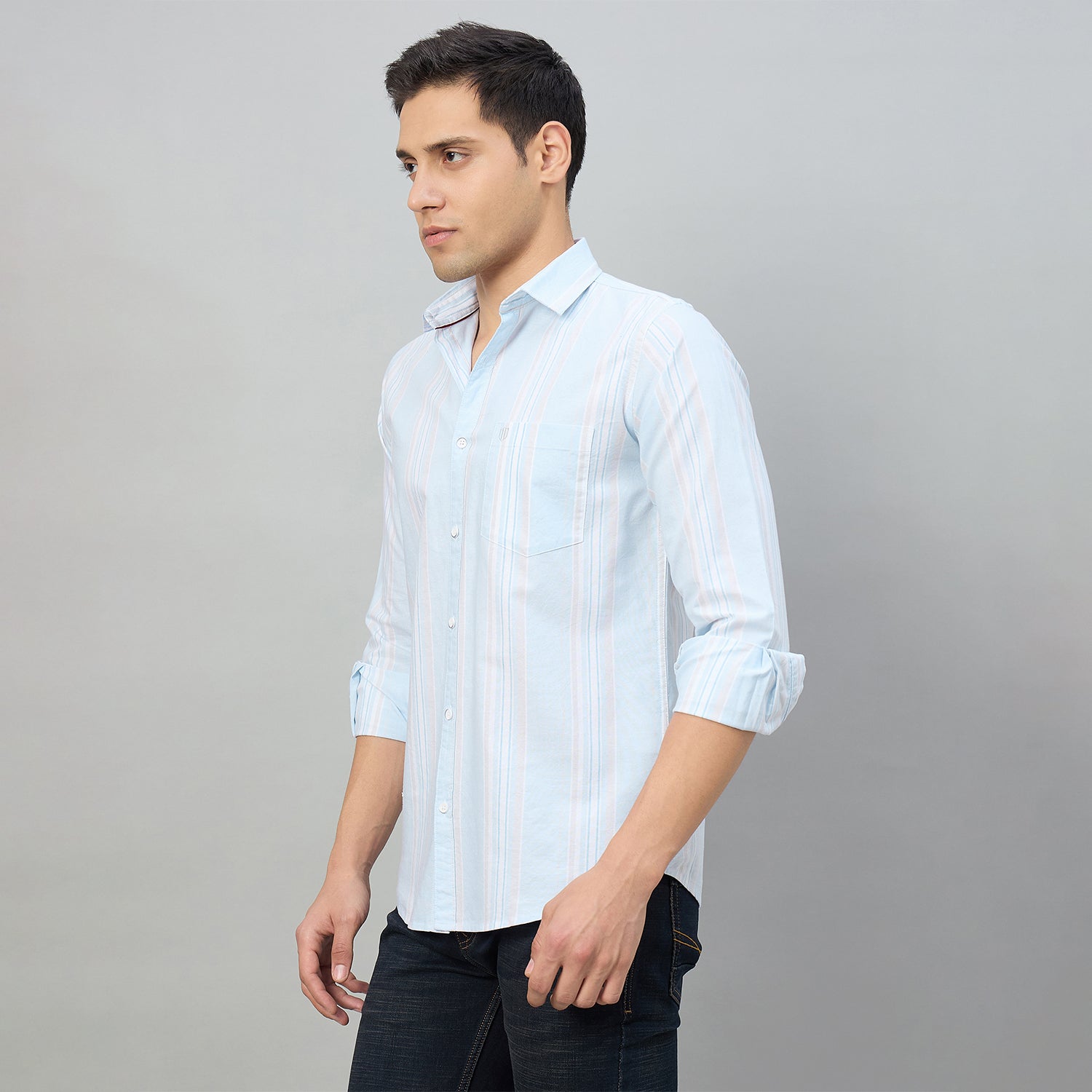 Duke Men Slim Fit Full Sleeve Oxford Cotton Shirt (SDO5STV)