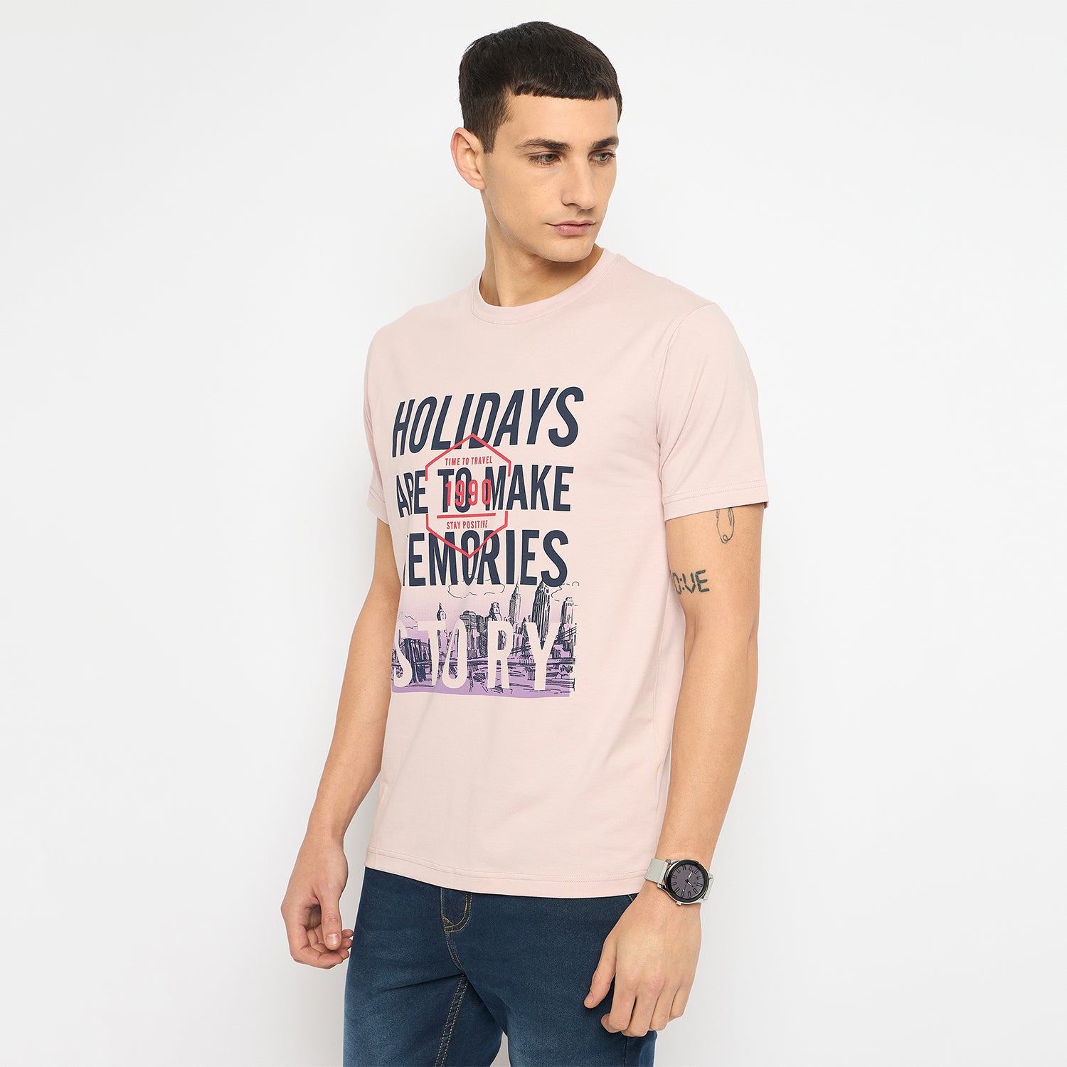Duke Urban Men Half Sleeve Cotton T-shirt (LF7290)