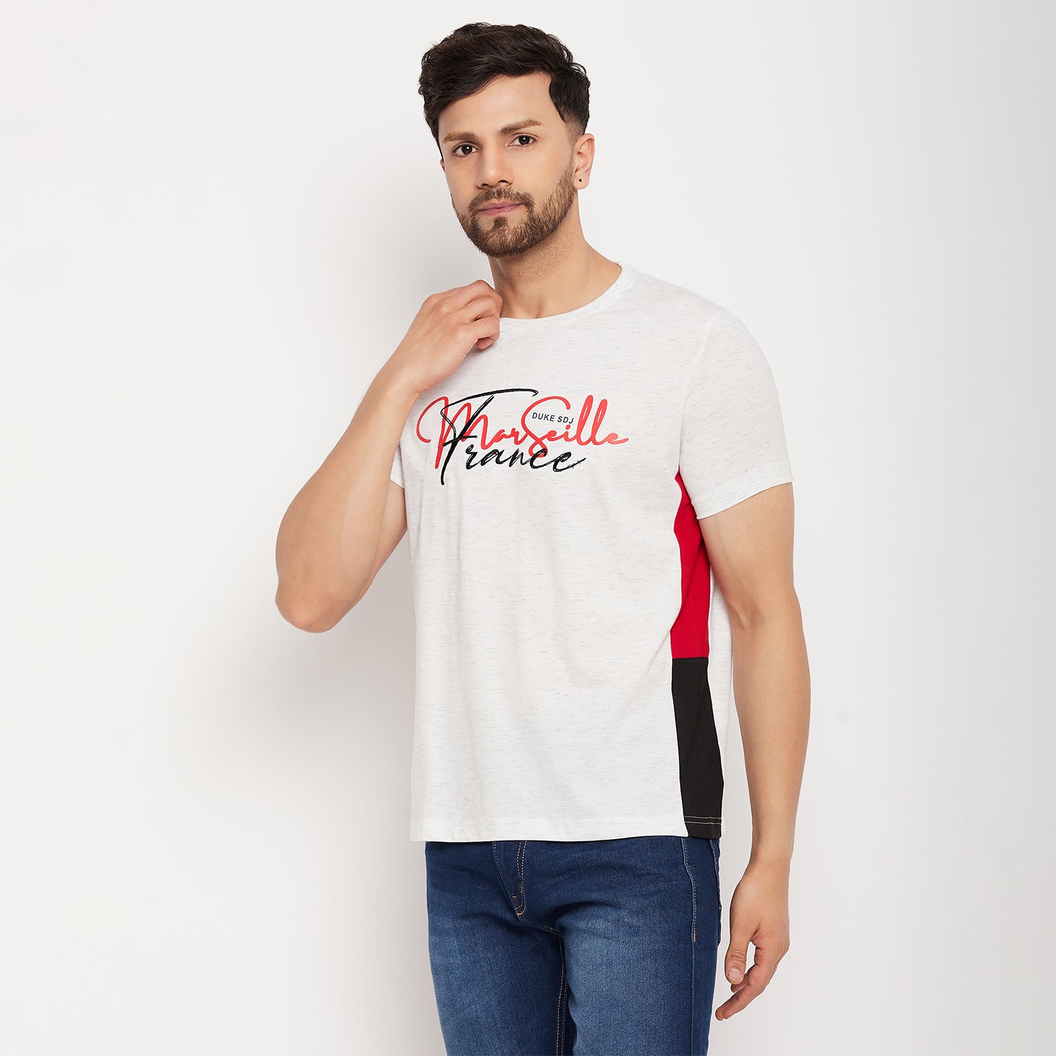 Duke Stardust Men Half Sleeve Cotton T-shirt (LF5887)