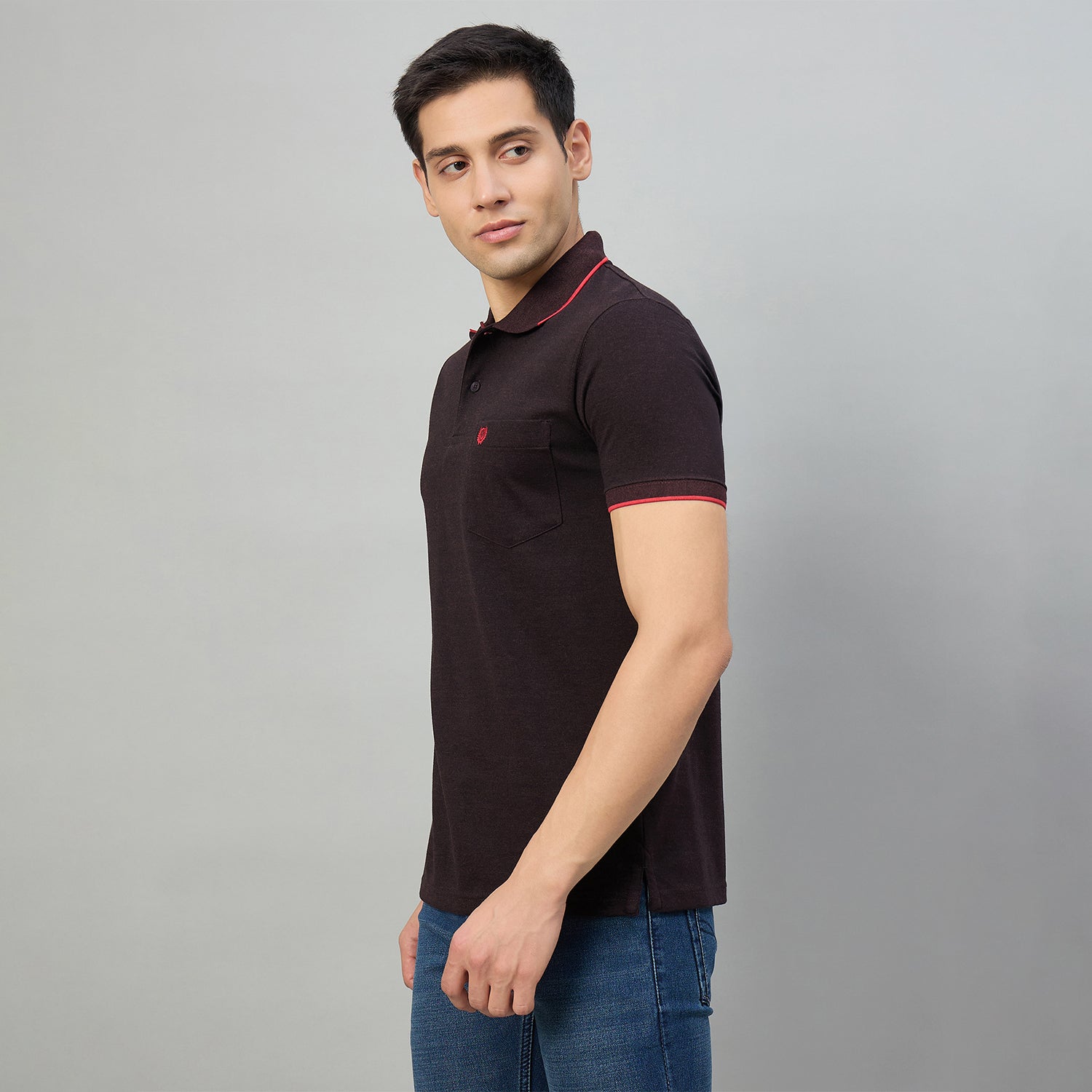 Duke Men Half Sleeve Cotton Smart Fit Casual T-shirt (SD74)