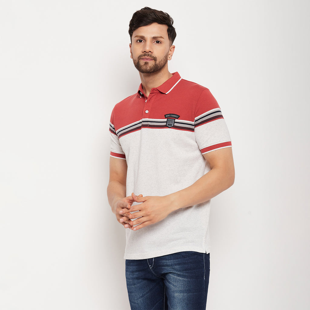 Duke Stardust Men Polo Neck Half Sleeve Cotton T-shirt (LF7020)