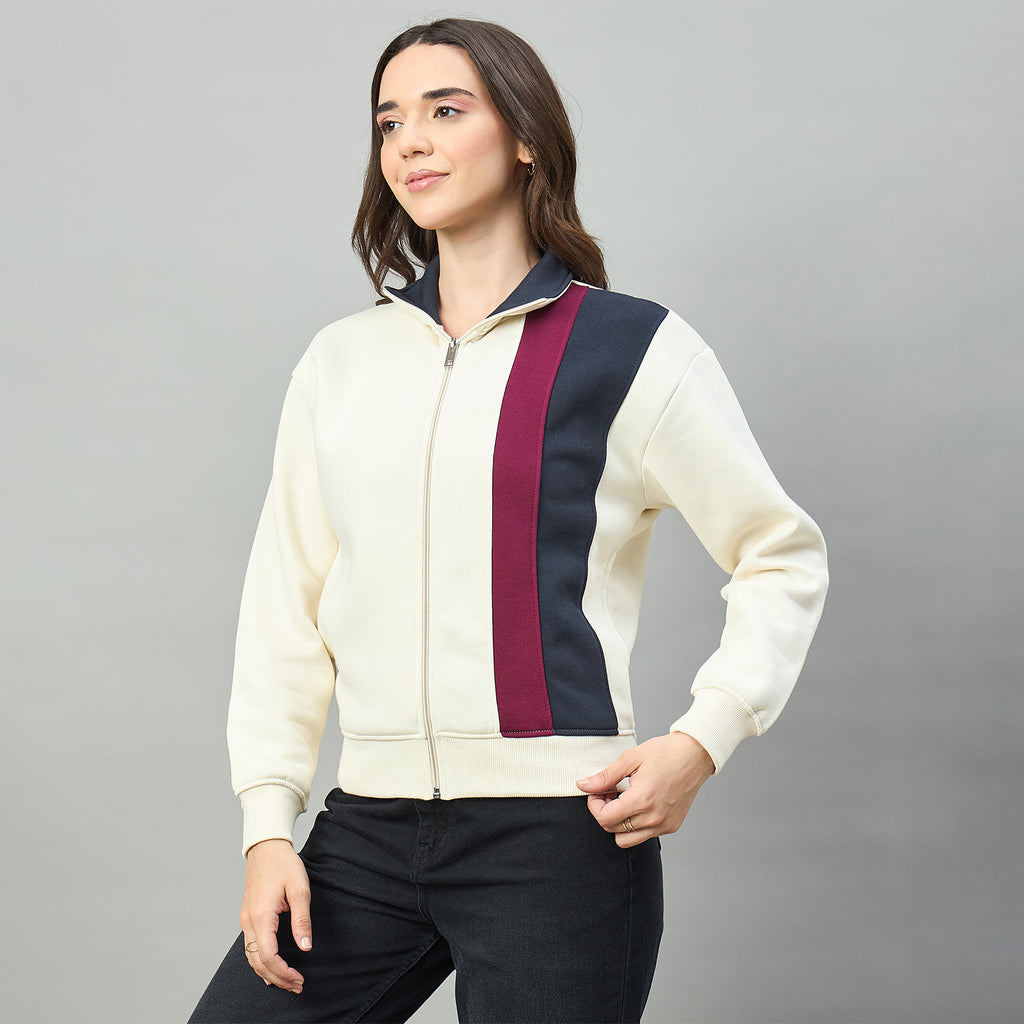 Duke Urban Women Full Sleeve Collared Sweatshirt (LFX5006S)