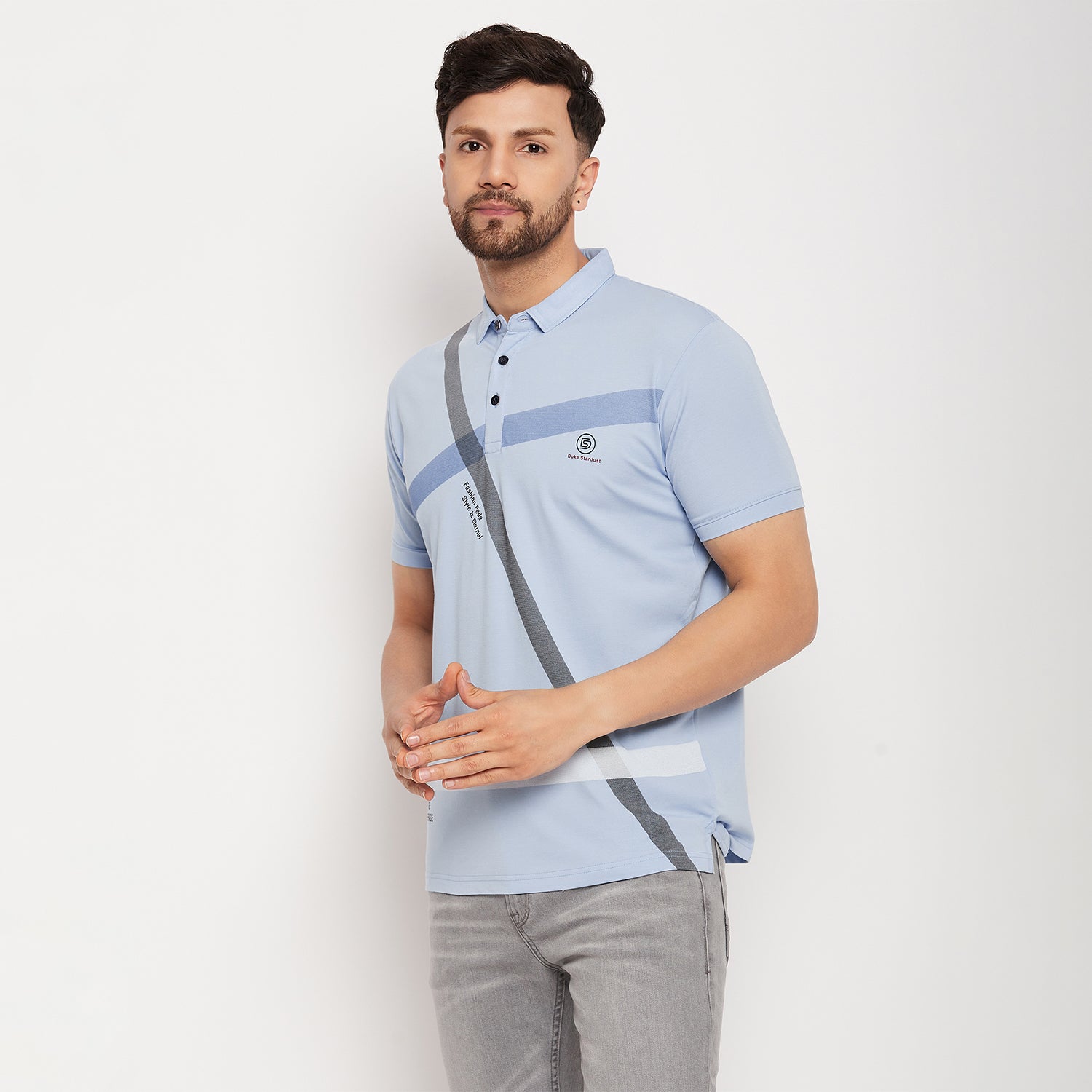 Duke Stardust Men Half Sleeve Cotton T-shirt (LF5857)