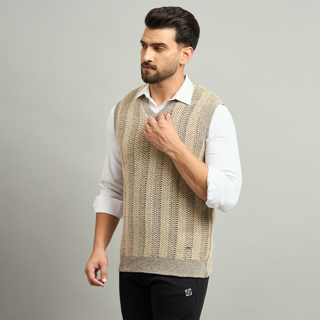Duke Urban Men V Neck Sleeveless Reversible Sweater (SDS2293)