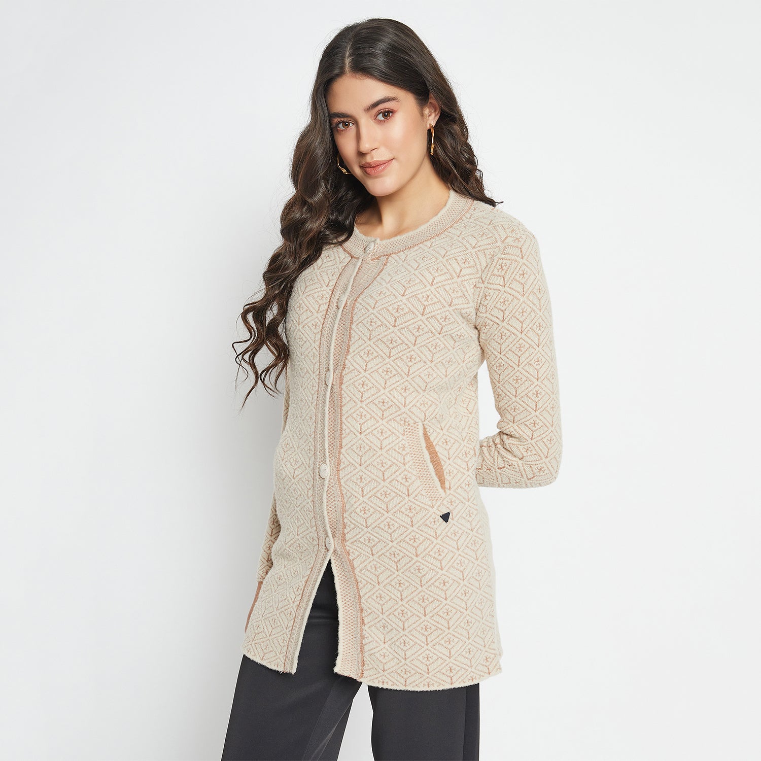 Duke Urban Women Self Design Long Cardigan (SDS1221)