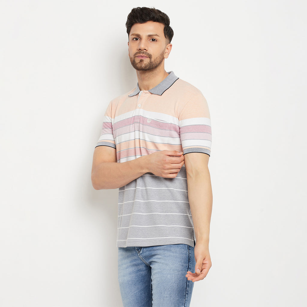 Duke Stardust Men Half Sleeve Polo Neck Cotton T-shirt (LF7017)