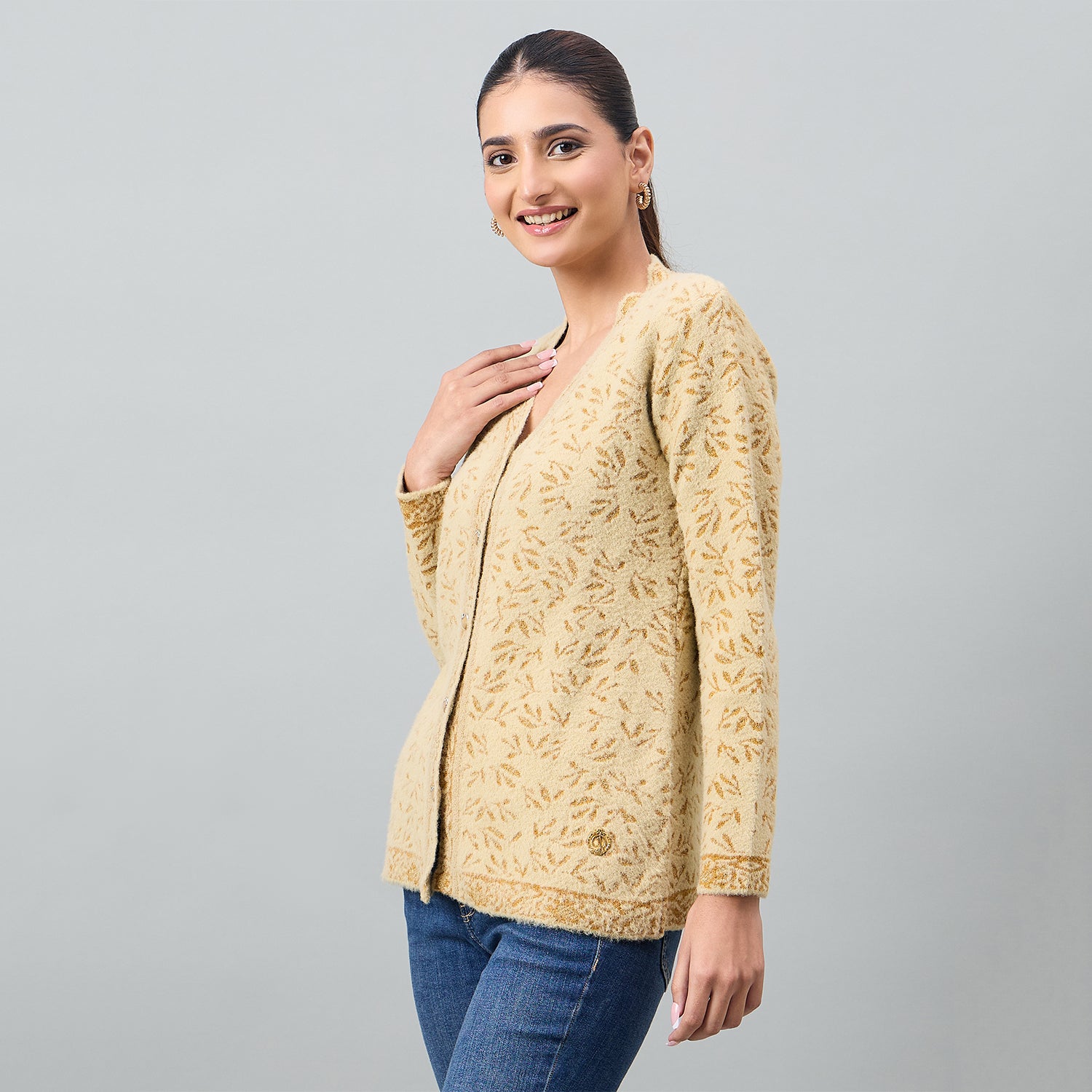 Duke Urban Women Full Sleeve Front Open Regular Cardigan (SDS1303)