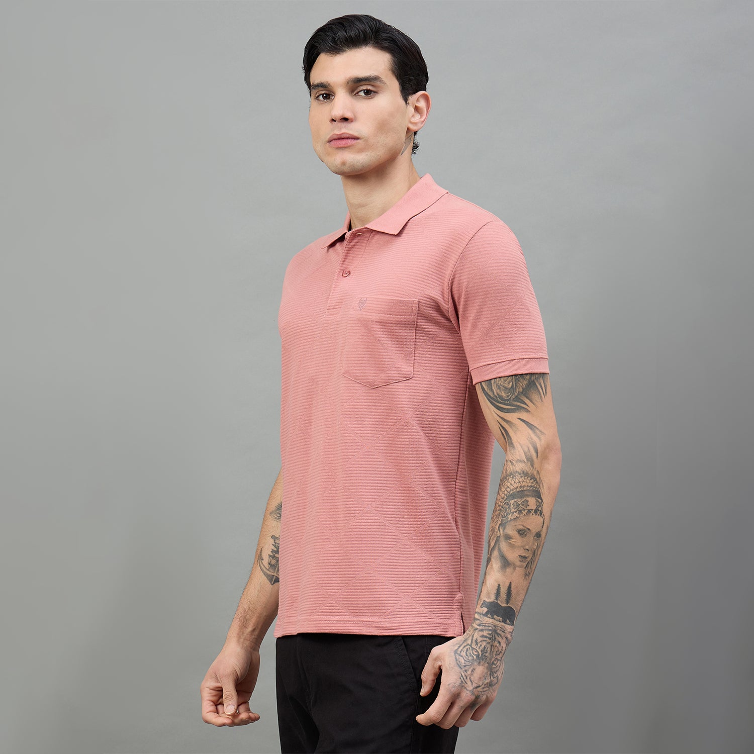 Duke Urban Men Polo Neck Half Sleeve Regular T-Shirt (LF7559)