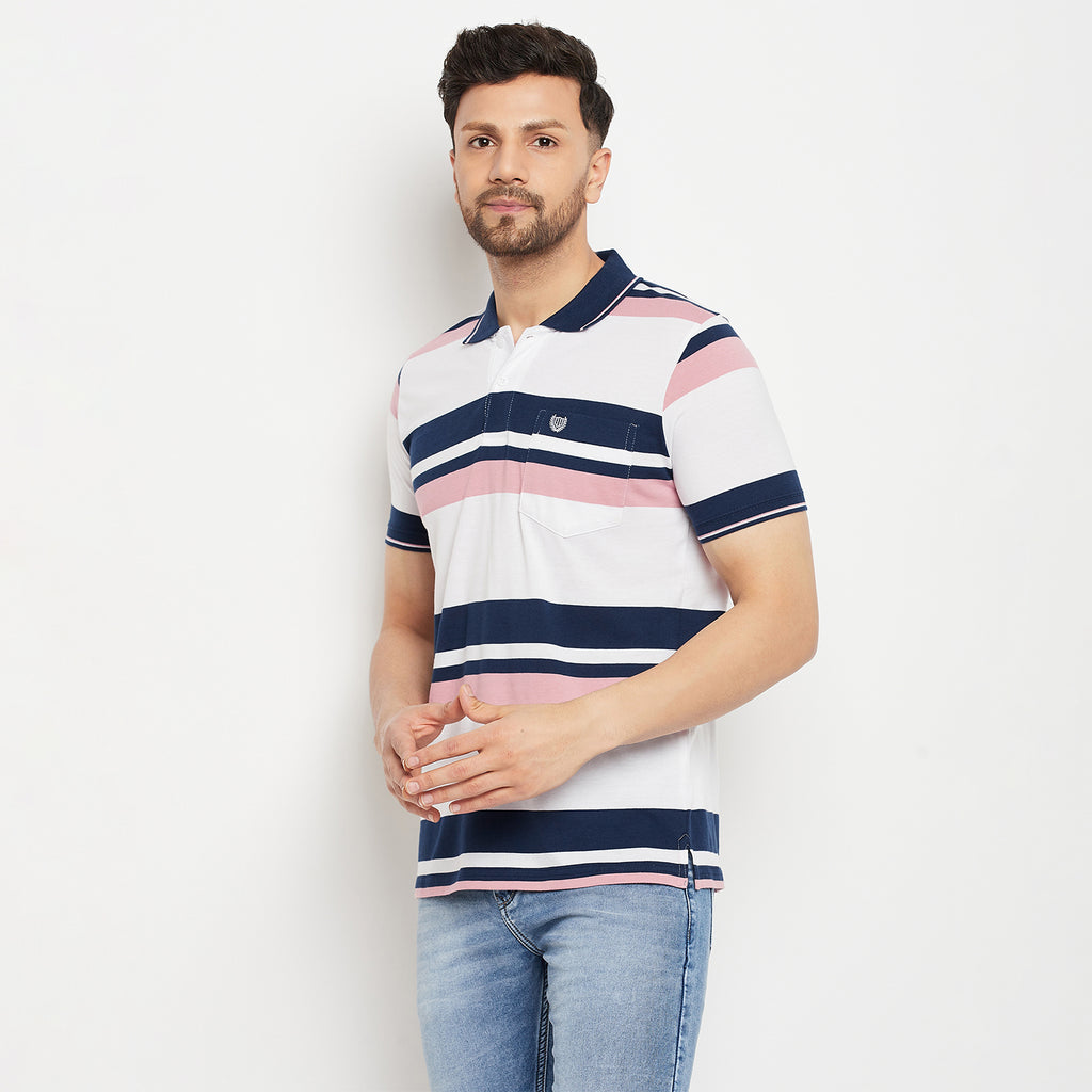 Duke Stardust Men Half Sleeve Polo Neck Cotton T-shirt (LF5845)