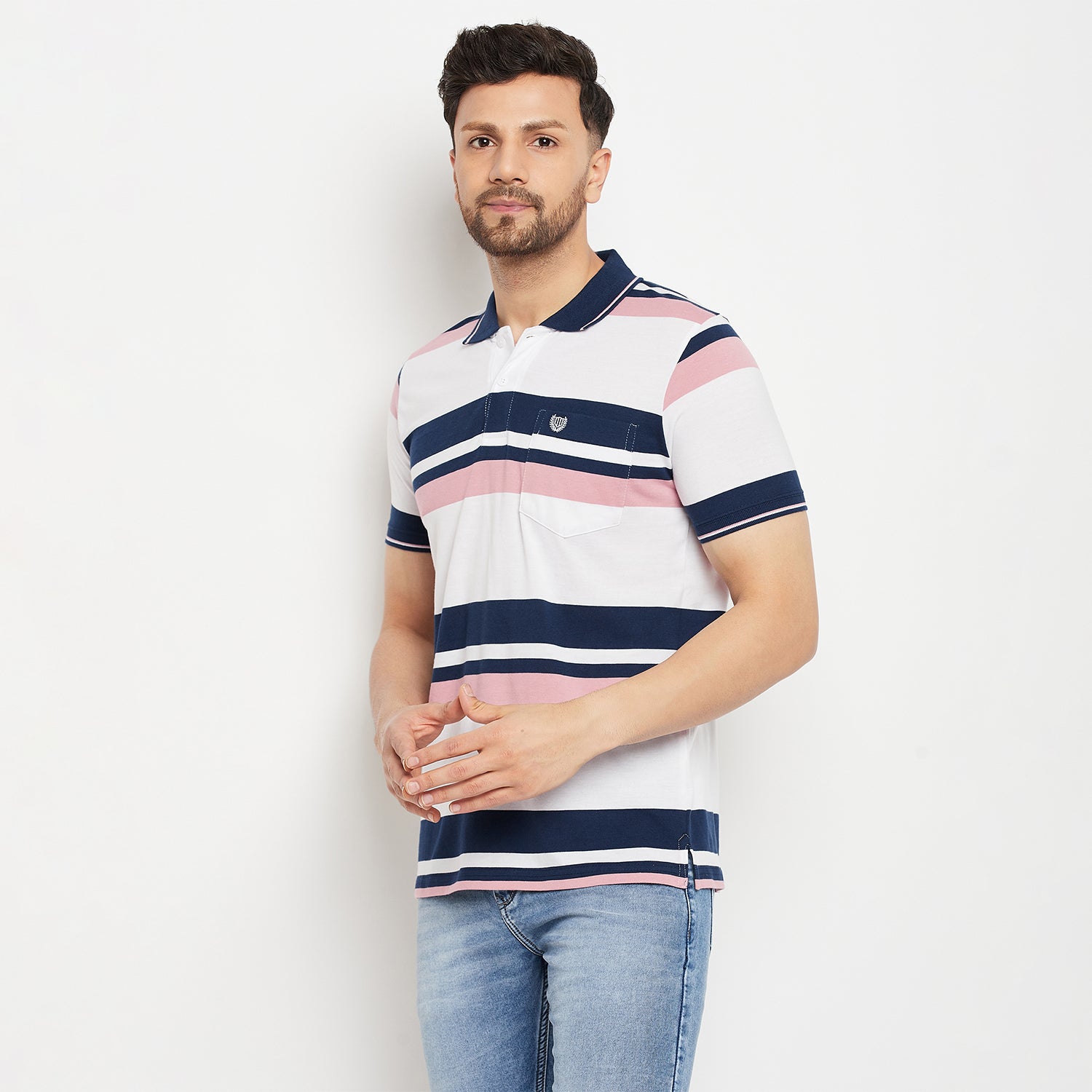 Duke Stardust Men Half Sleeve Polo Neck Cotton T-shirt (LF5845)