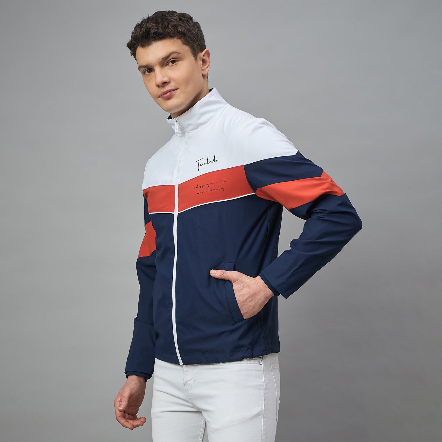 Duke Men High Neck Wind Cheater Jacket (SDZ3194)