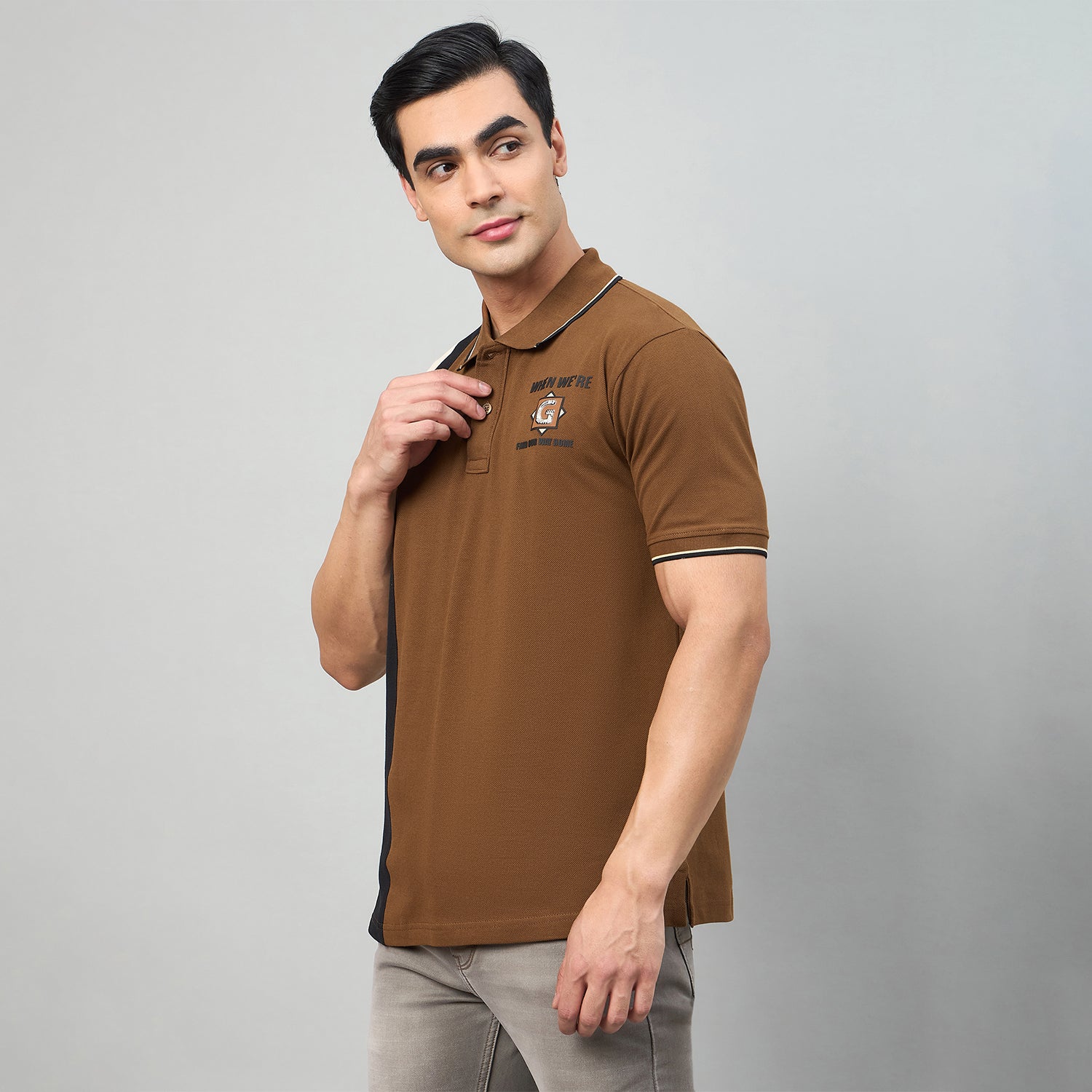 Duke Men Half Sleeve Cotton Regualr Fit Casual T-shirt (LF7910)