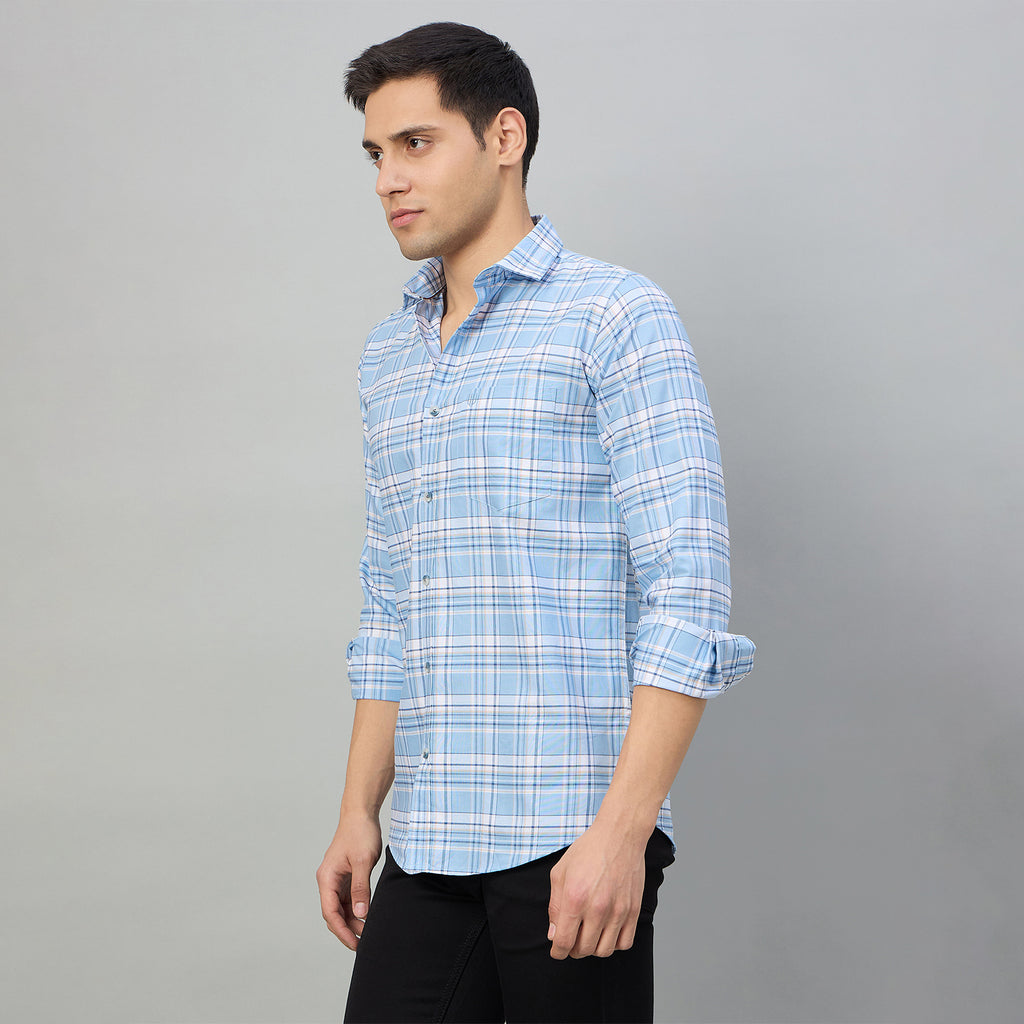 Duke Men Slim Fit Full Sleeve Oxford Cotton Shirt (SDO5CKCY)
