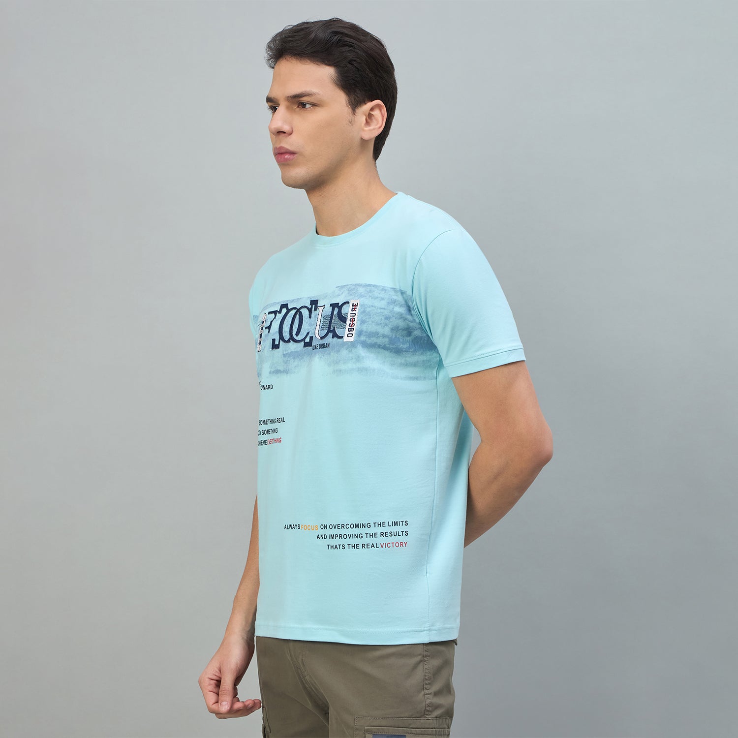 Duke Urban Men Graphic Print Half Sleeve Round Neck Casual Tshirt (LF7525)