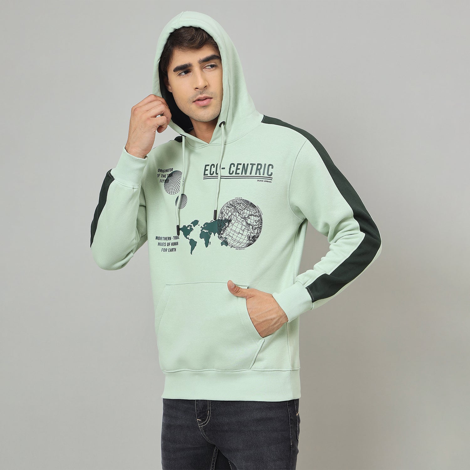 Duke Urban Men Hooded Regular Sweatshirt (LF6353)
