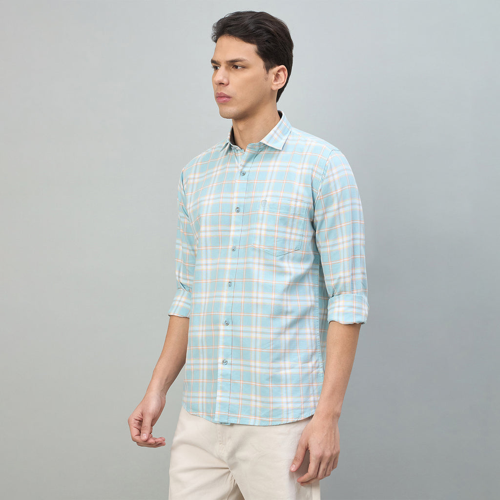 Duke Urban Men Checkered Pure Cotton Slim Fit Casual Full Sleeve Shirt (SDO8CKBM)