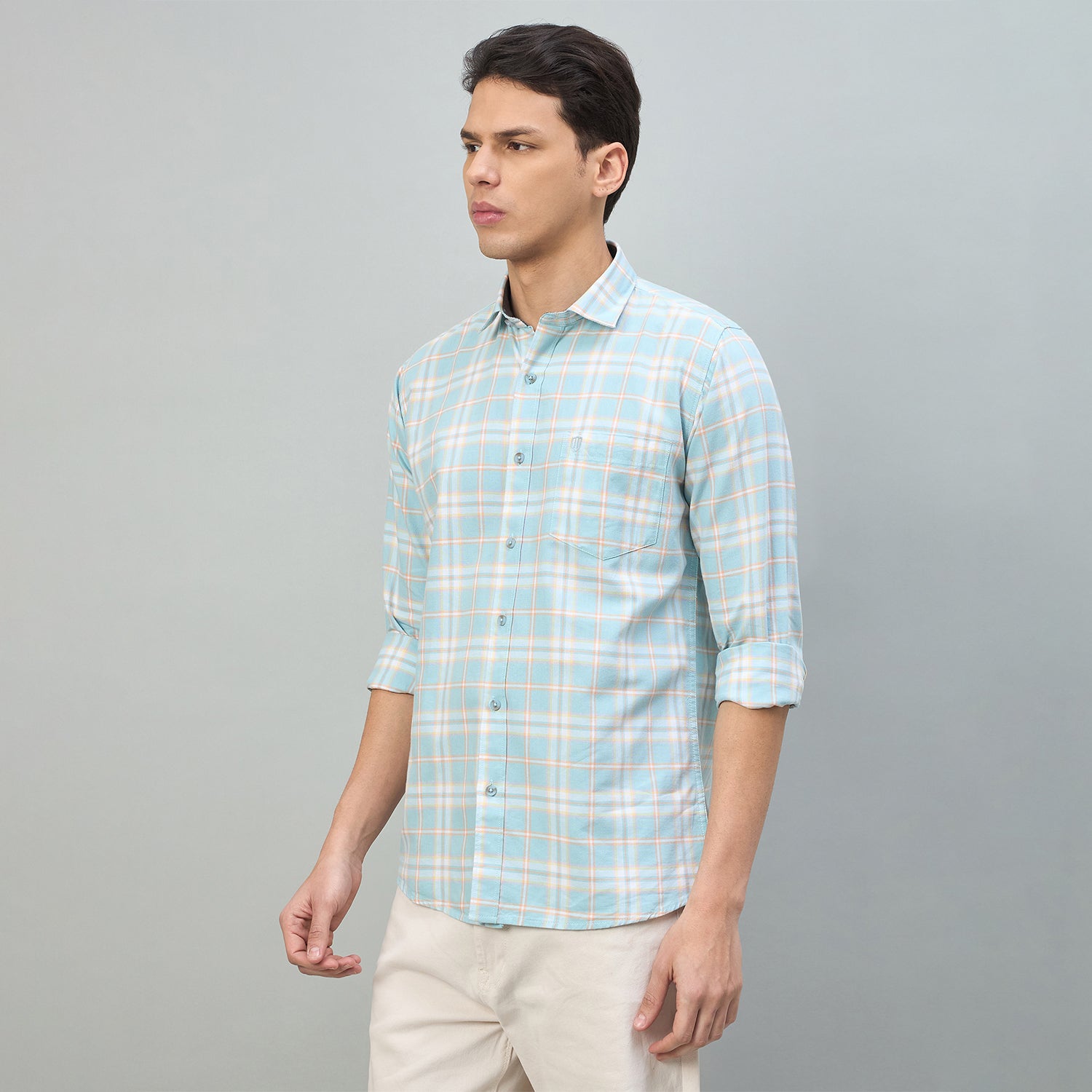 Duke Urban Men Checkered Pure Cotton Slim Fit Casual Full Sleeve Shirt (SDO8CKBM)