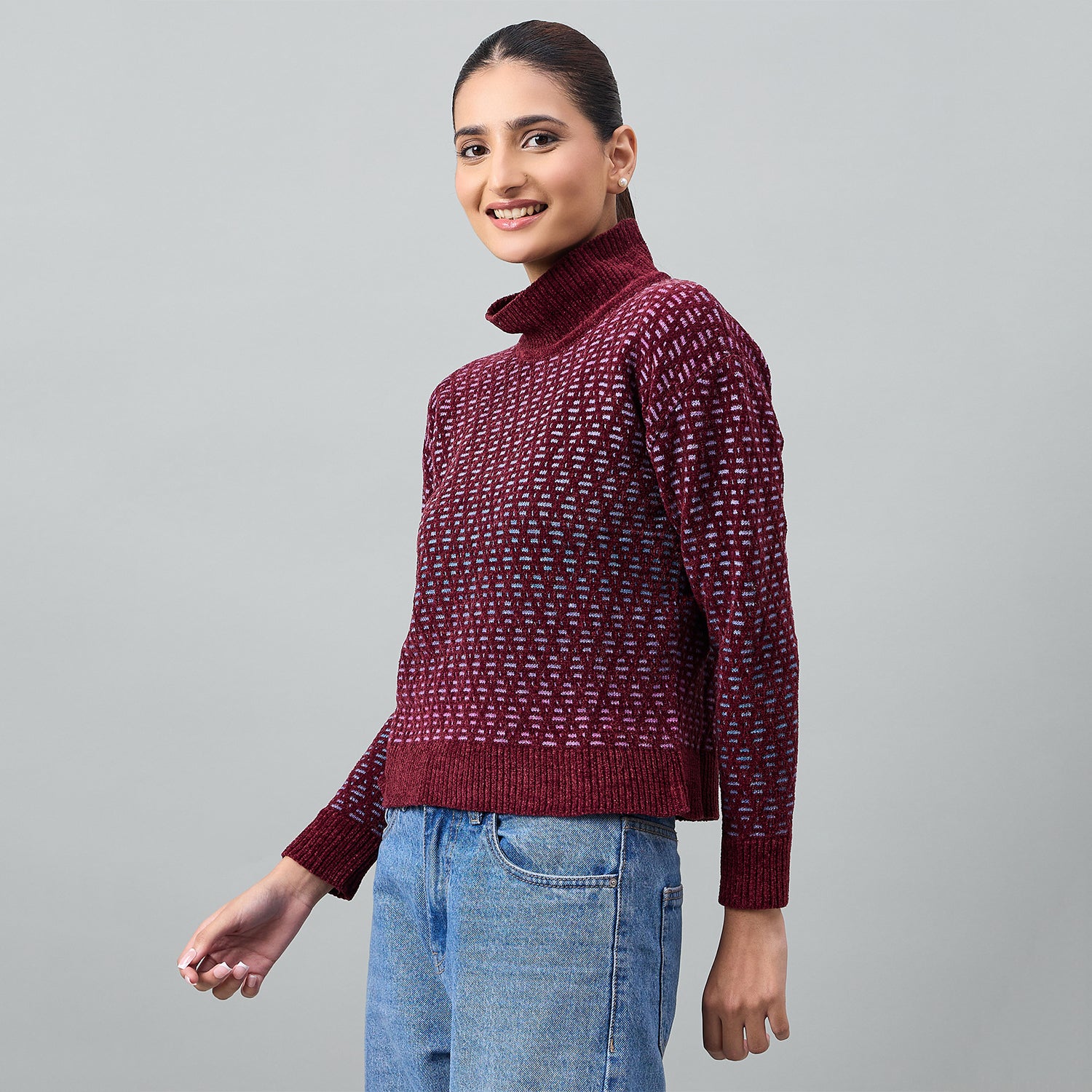 Duke Urban Women Full Sleeve V Neck Pullover (SDS1234N)