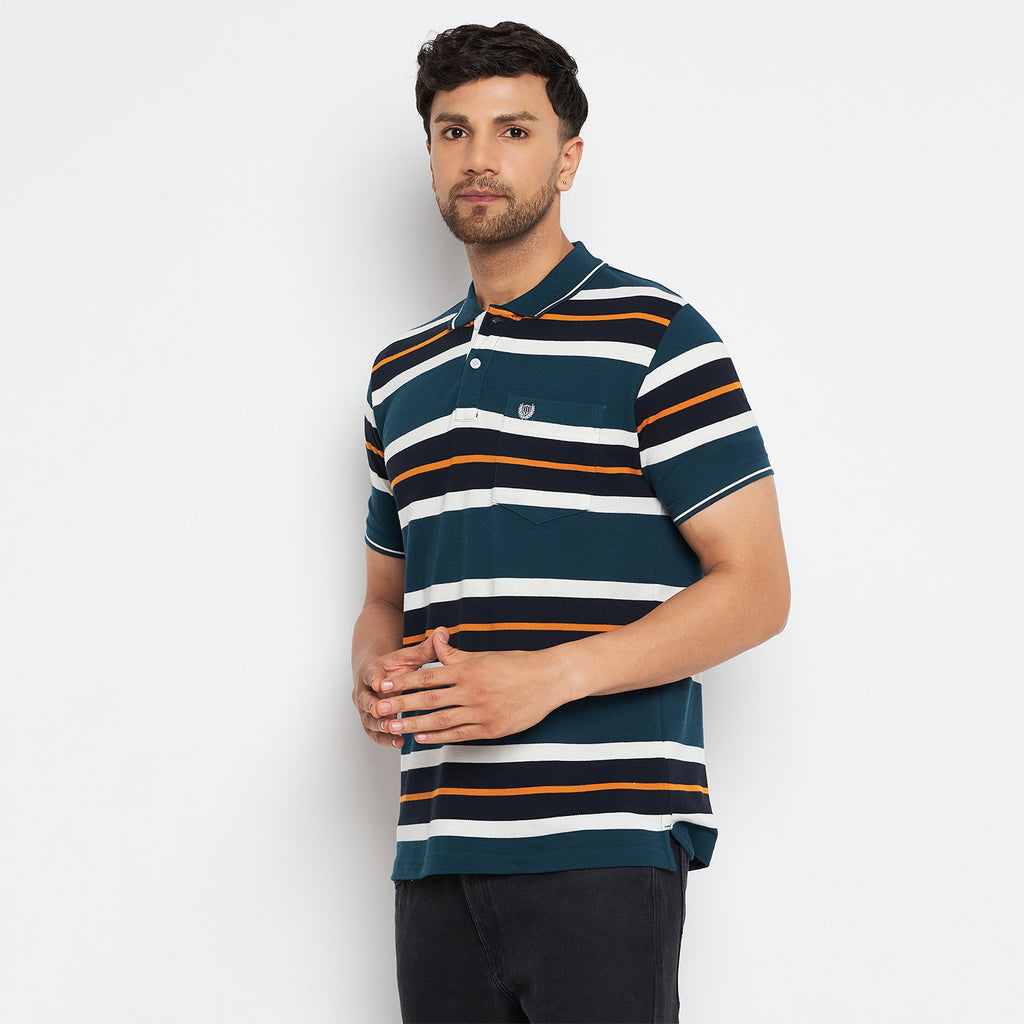 Duke Stardust Men Polo Neck Half Sleeve Cotton T-shirt (LF7046)