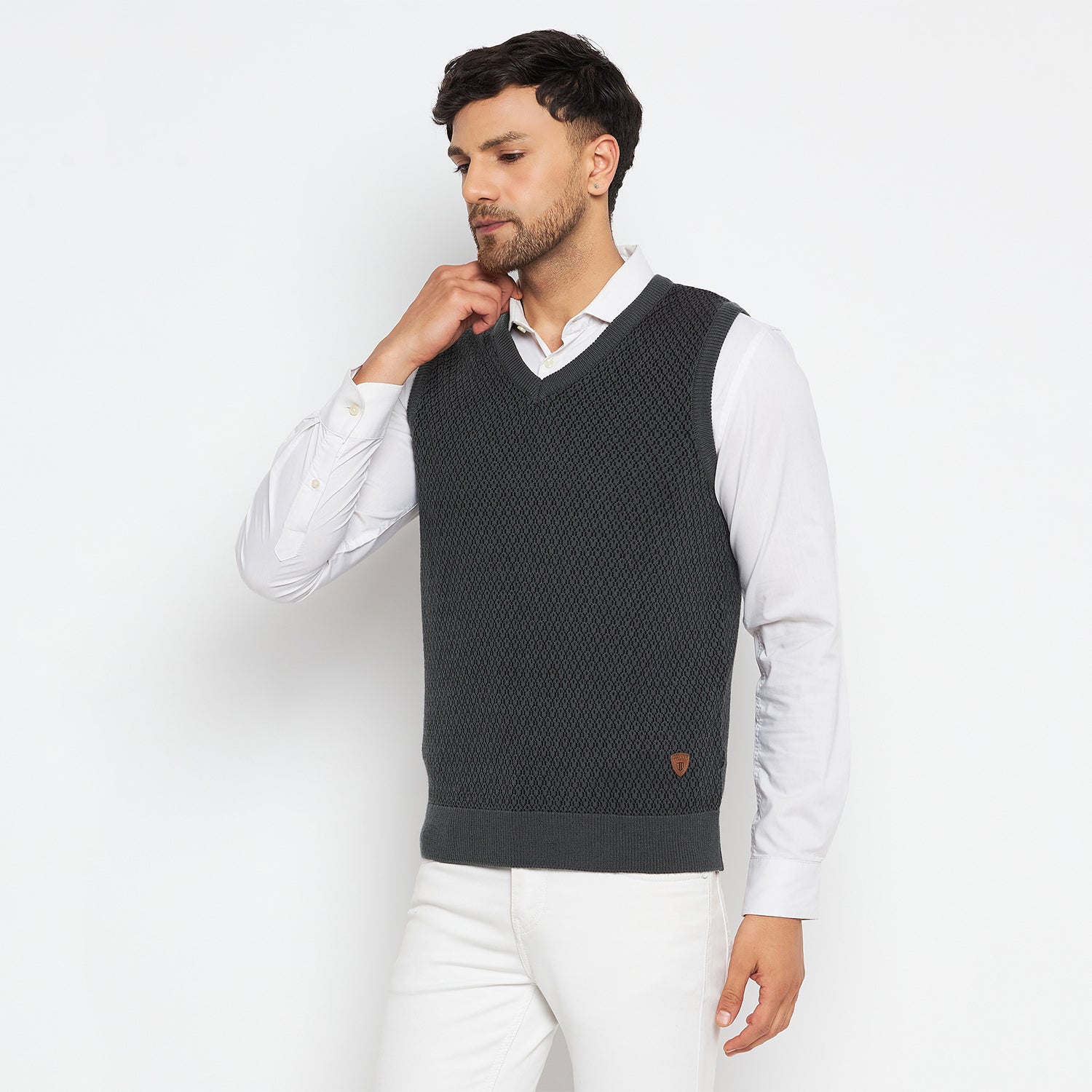 Duke Urban Men Sleeveless V Neck Sweater (SDS2033)