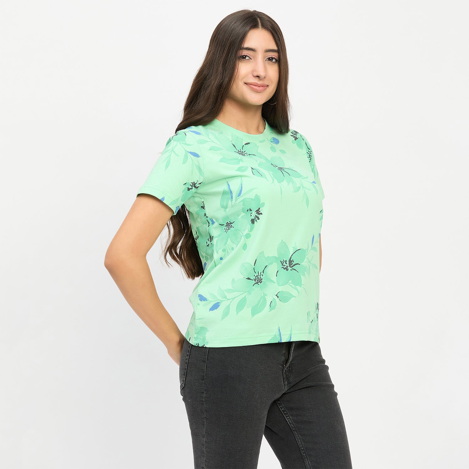 Duke Urban Women Half Sleeve Round Neck Top (LFX3287)