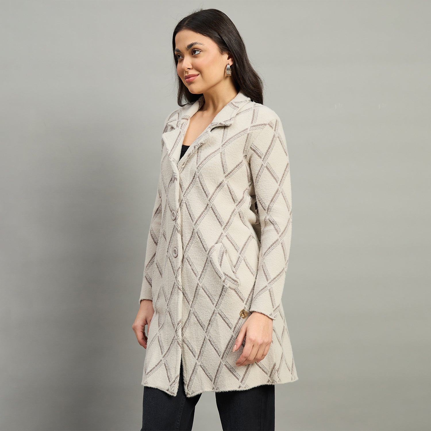 Duke Urban Women Full Sleeve Self Design Sweater (SDS1320)